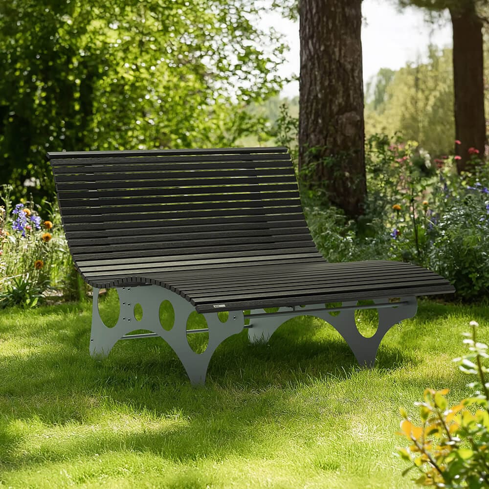 HOME DELUXE Wellenliege NIRA - Anthrazit 