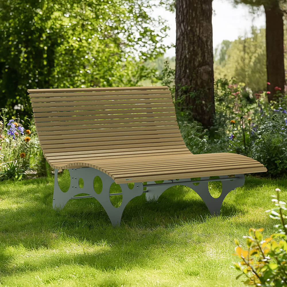 HOME DELUXE Wellenliege NIRA - Teak 
