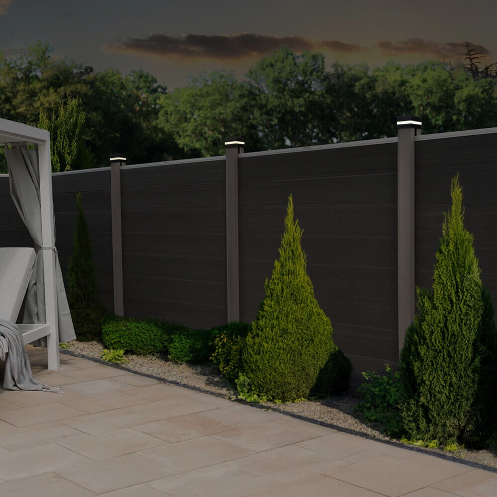 HOME DELUXE Pfostenabdeckung mit Solar LED Beleuchtung CALLUX COVER - 3er Set 