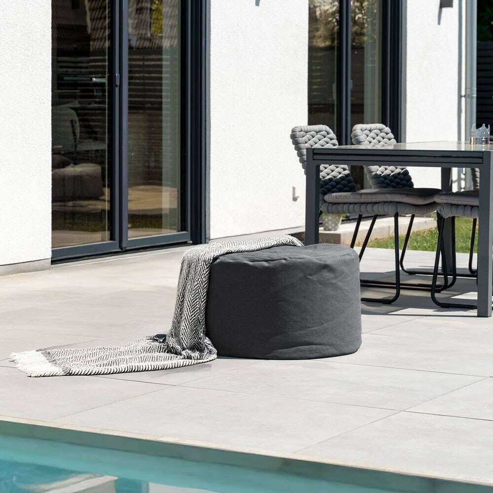 HOME DELUXE XXL Outdoor Sitzsack CLOUD Hocker - Anthrazit 