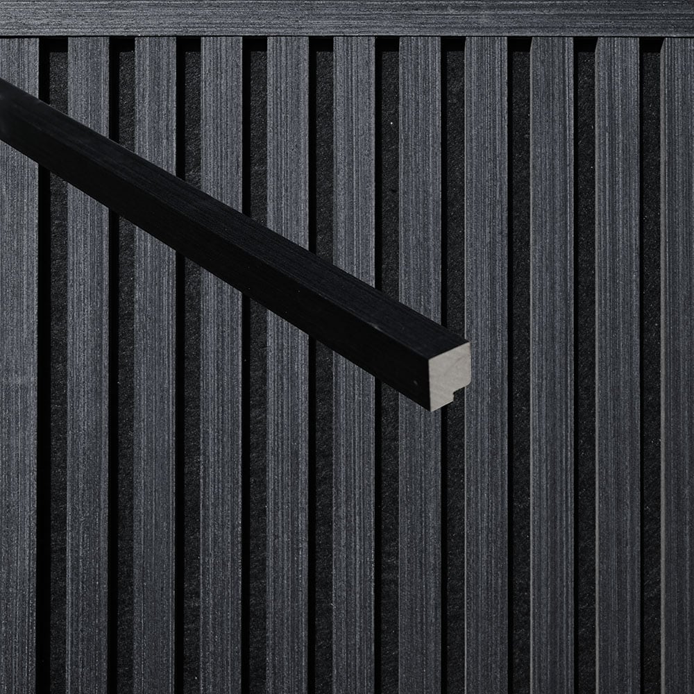 HOME DELUXE Abschlussleiste f&uuml;r Akustikpaneel ENDO Grey Oak - 80 cm - Menge: 4 