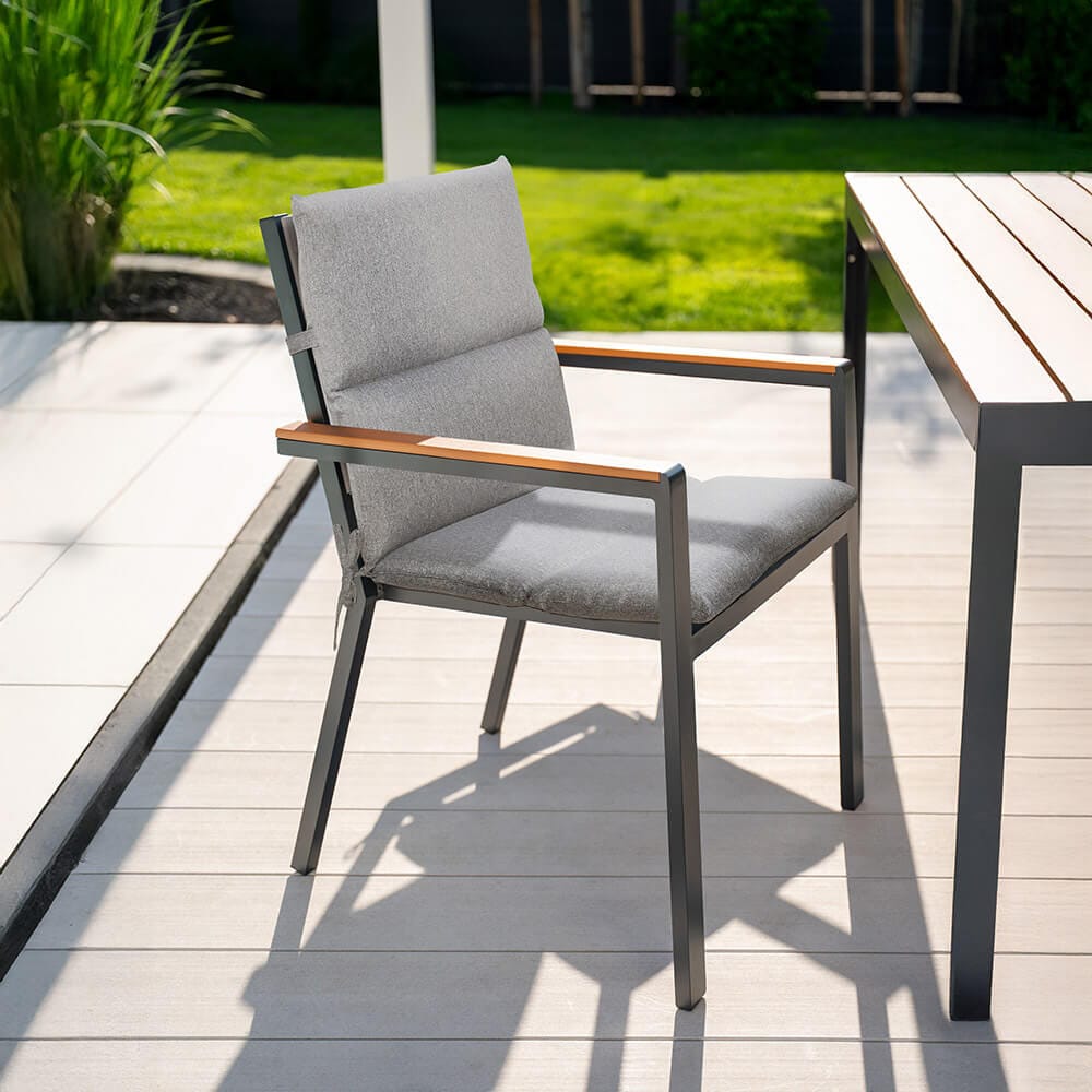 HOME DELUXE Gartenstuhlauflage SEDERA Grau - 2er Set 