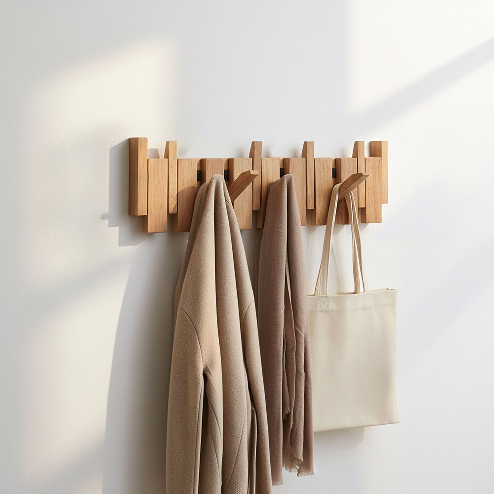 HOME DELUXE Garderobenleiste PORTE Hellbraun - 56 x 15 cm 