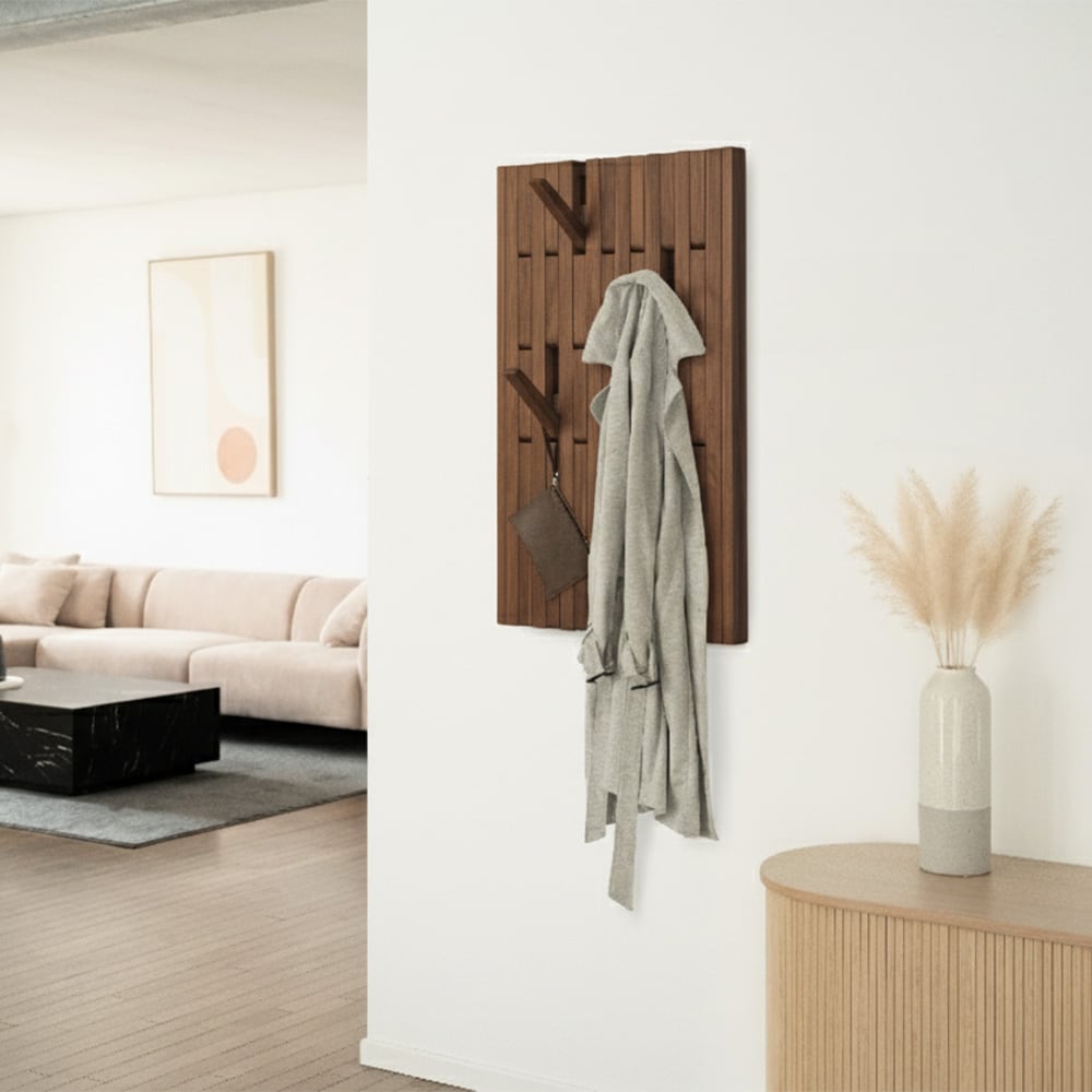 HOME DELUXE Garderobenpaneel QUEST - 55 x 105 cm Nussbraun 