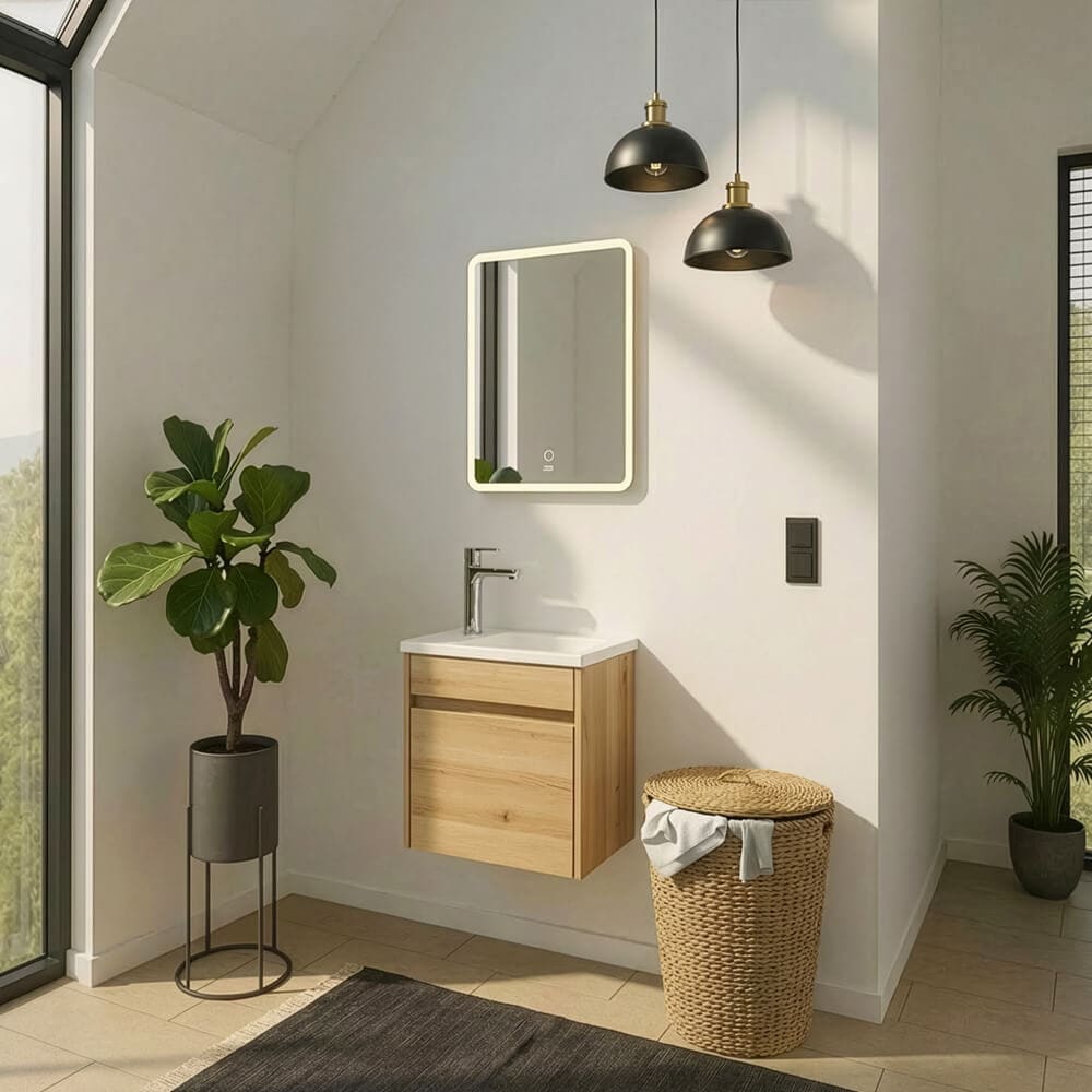 HOME DELUXE Badm&ouml;bel Komplettset BORKUM &ndash; Wei&szlig; 