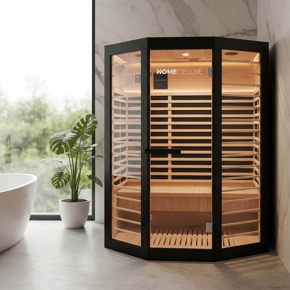 HOME DELUXE Infrarotkabine NERO XL - 190 x 155 cm f&uuml;r 3 Personen 