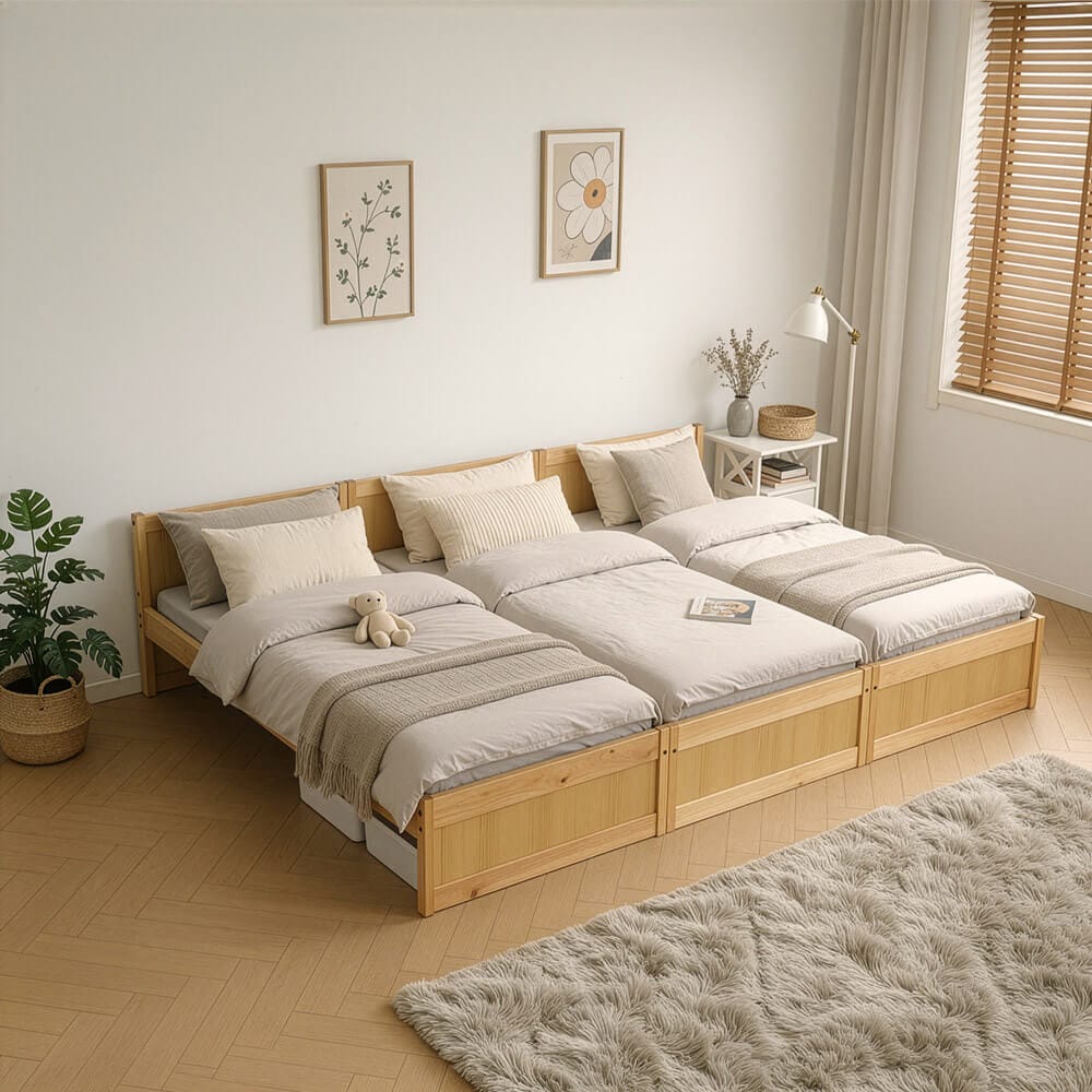 HOME DELUXE Familienbett DILAR Natur &ndash; 270 x 200 cm 