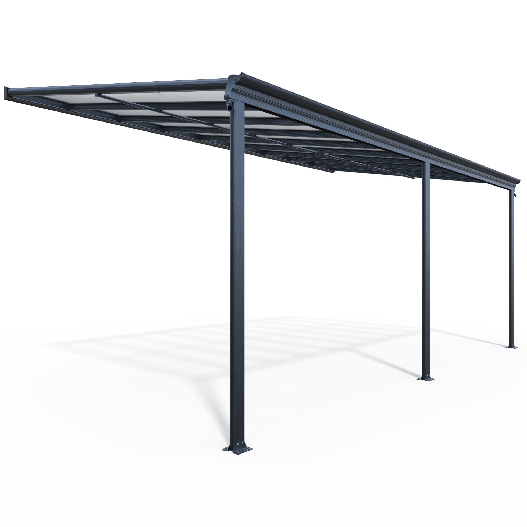 HOME DELUXE Terrassen&uuml;berdachung SOLIS - 557 / 564 x 303 / 300 x 278 / 226 cm Grau 