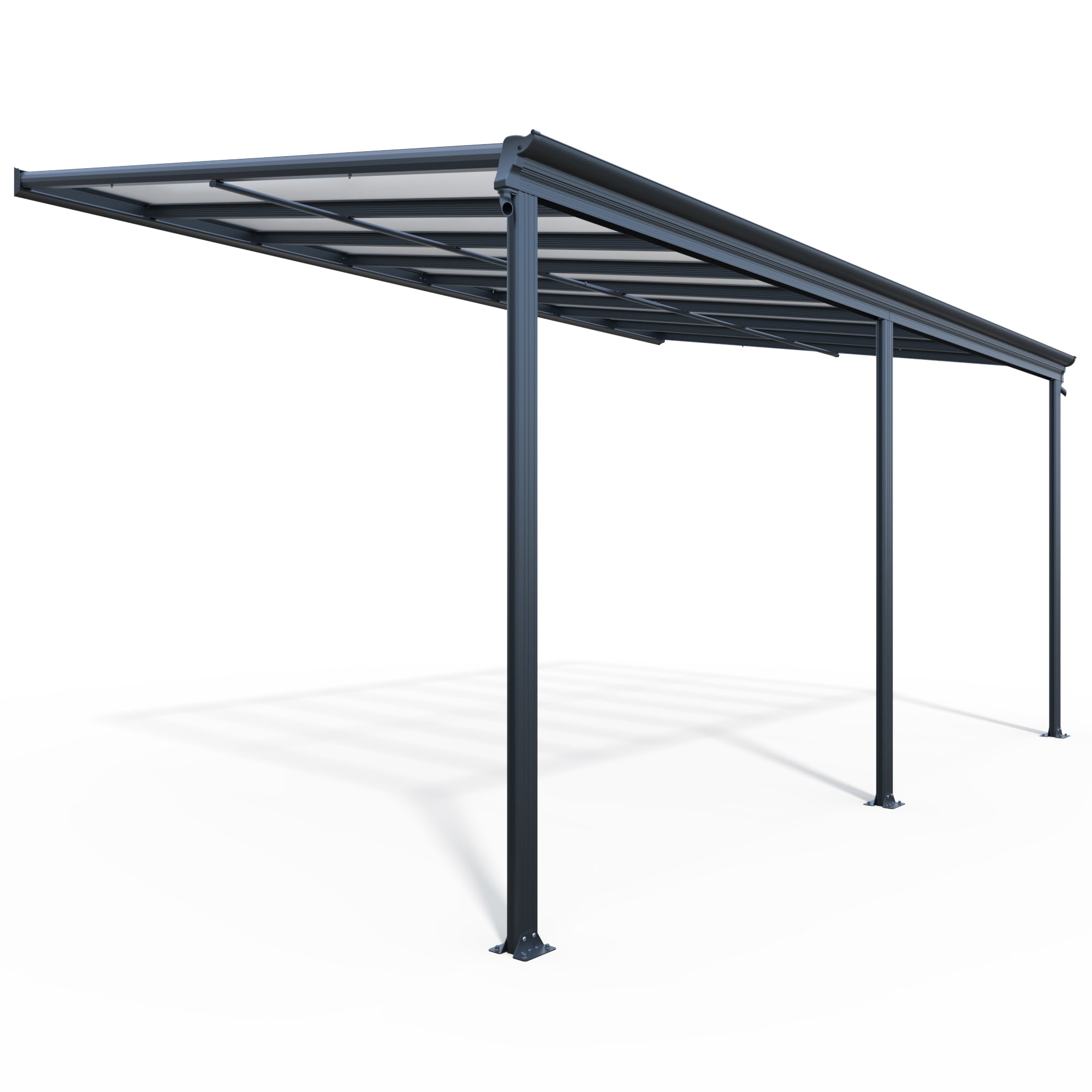 HOME DELUXE Terrassen&uuml;berdachung SOLIS - 496 / 503 x 300 / 303 x 278 / 226 cm Grau 