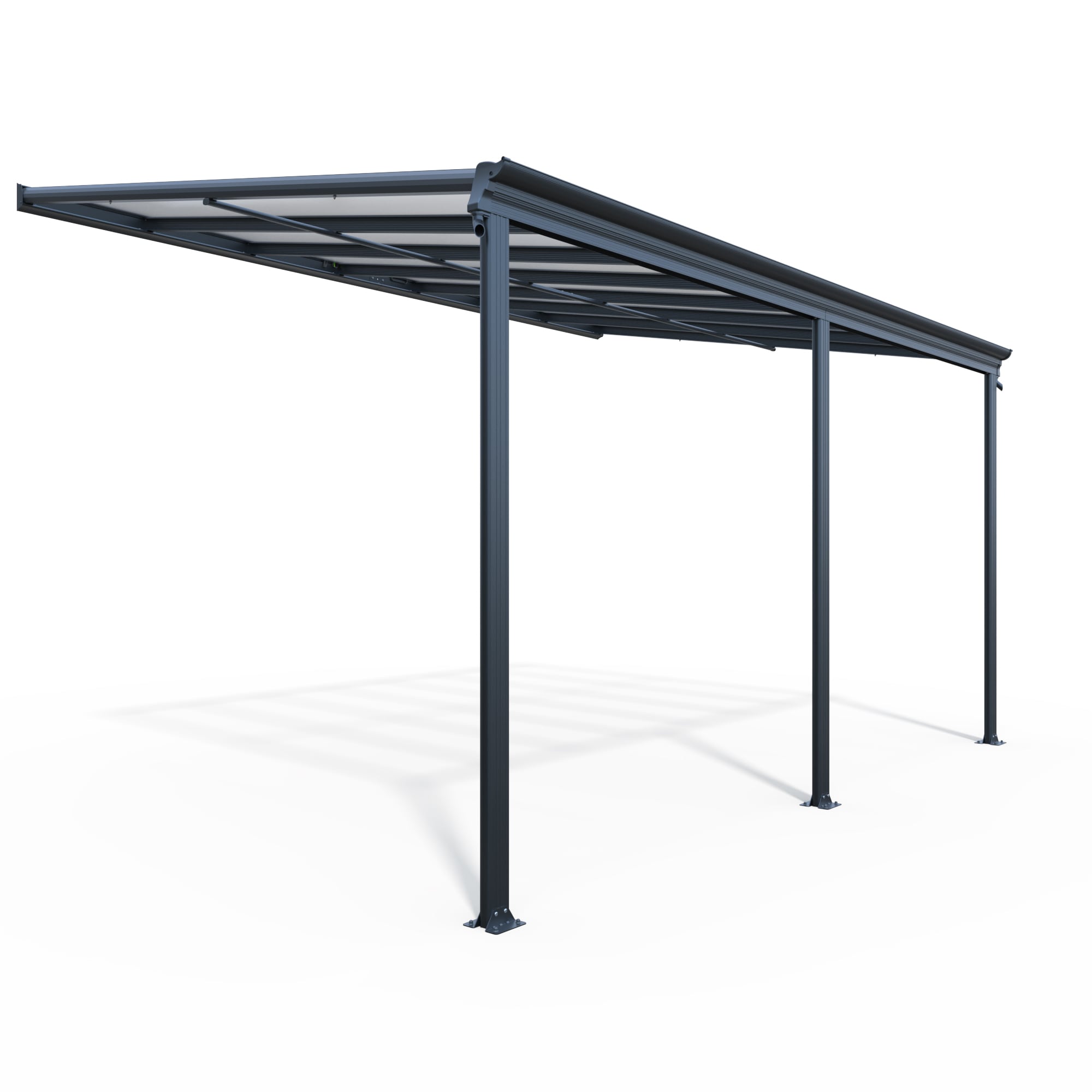 HOME DELUXE Terrassen&uuml;berdachung SOLIS - 435 / 442 x 300 / 303 x 278 / 226 cm Grau 