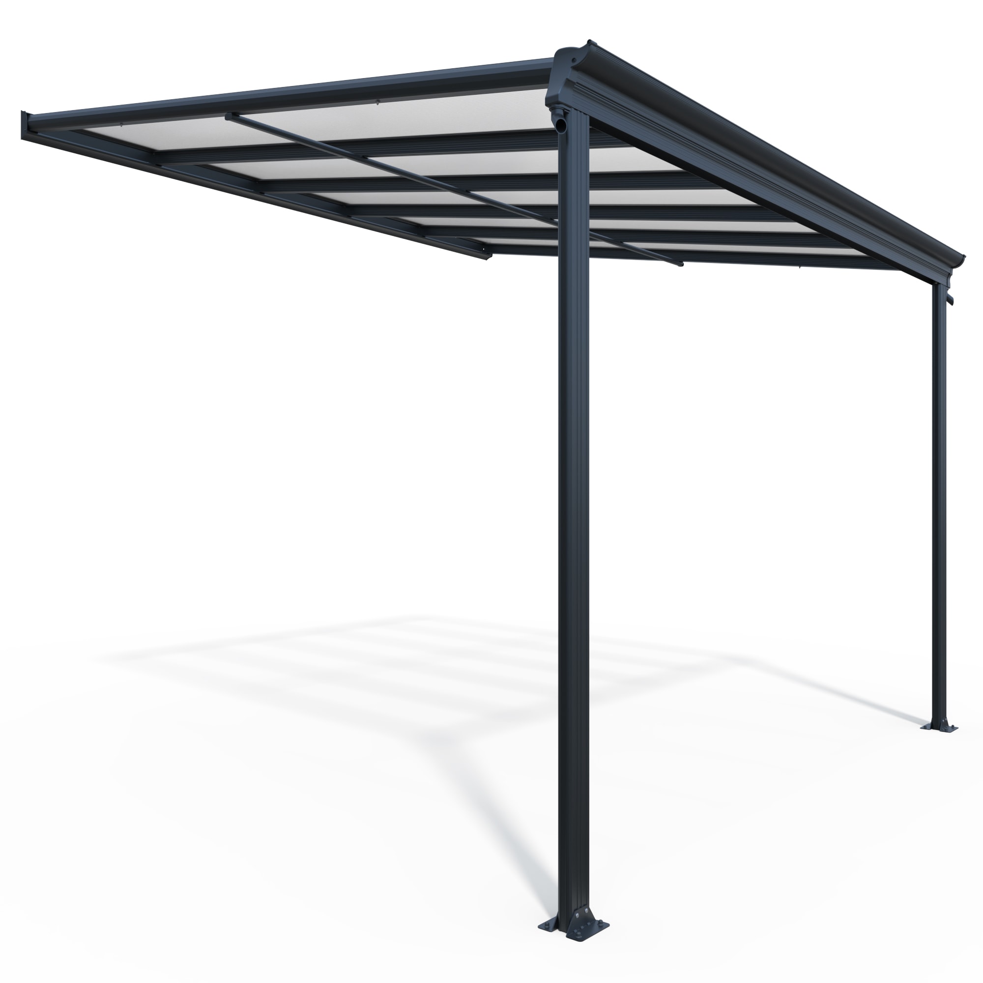 HOME DELUXE Terrassen&uuml;berdachung SOLIS - 312 / 320 x 300 / 303 x 278 / 226 cm Grau 