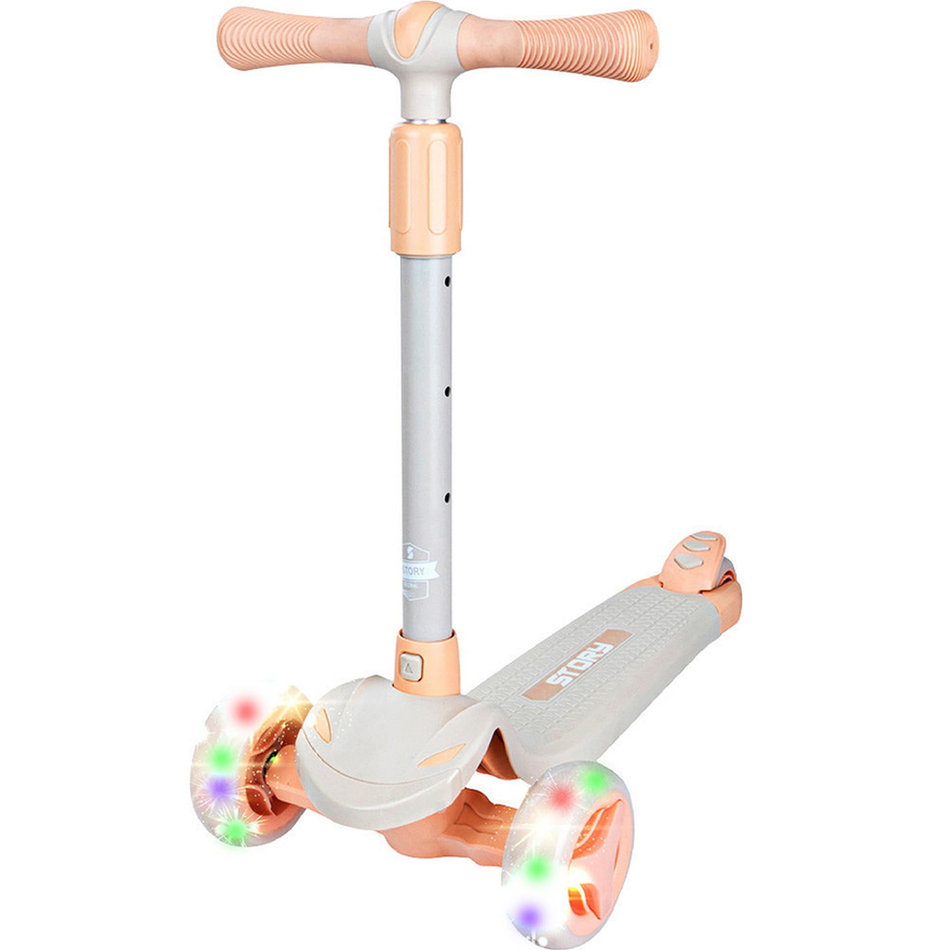 3-Rad-Kinderroller  Mini Friends LED deluxe GLOW, peach 