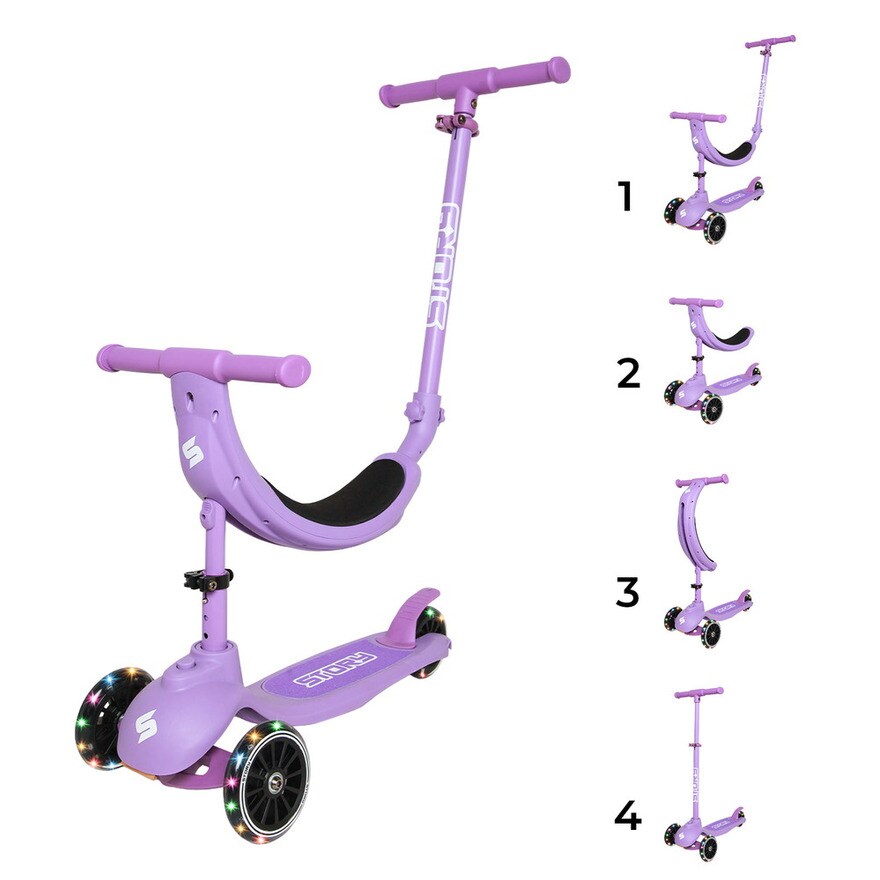3-Rad-Kinderroller Original 4in1 LED, lila