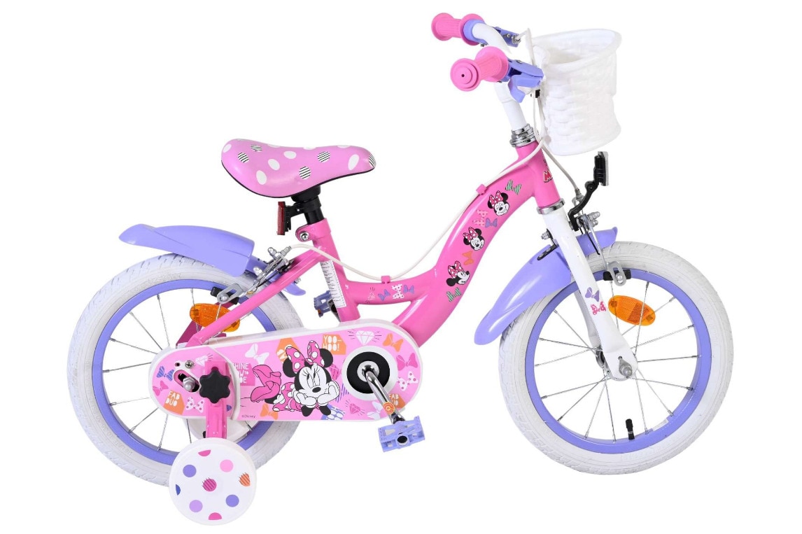 VOLARE Kinderfahrrad  Disney Minnie Cutest Ever!, 14  Zoll, ohne R&uuml;cktrittbremse 
