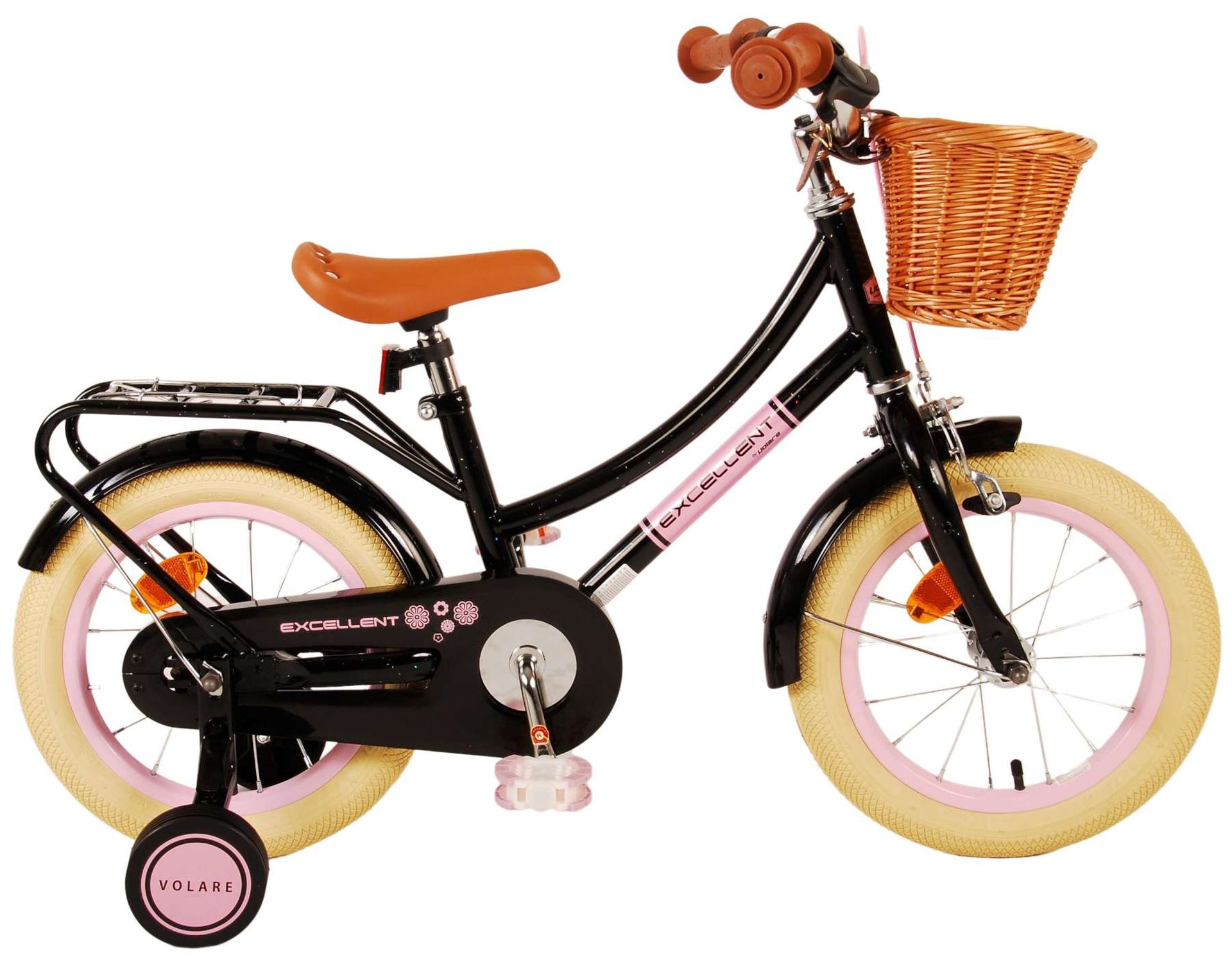 VOLARE Kinderfahrrad  Excellent, 14  Zoll, schwarz 
