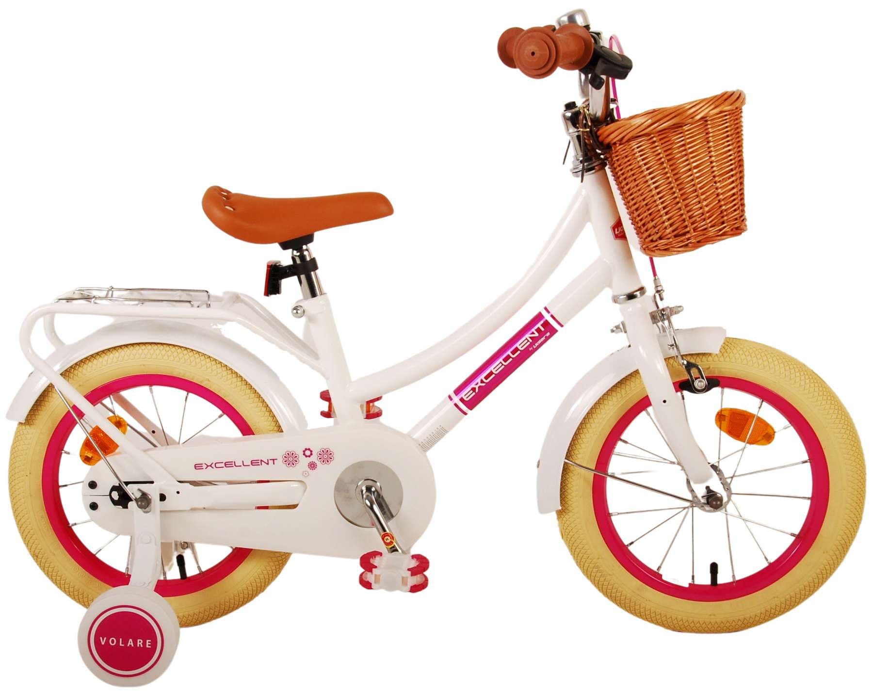 VOLARE Kinderfahrrad  Excellent, 14  Zoll, wei&szlig; 