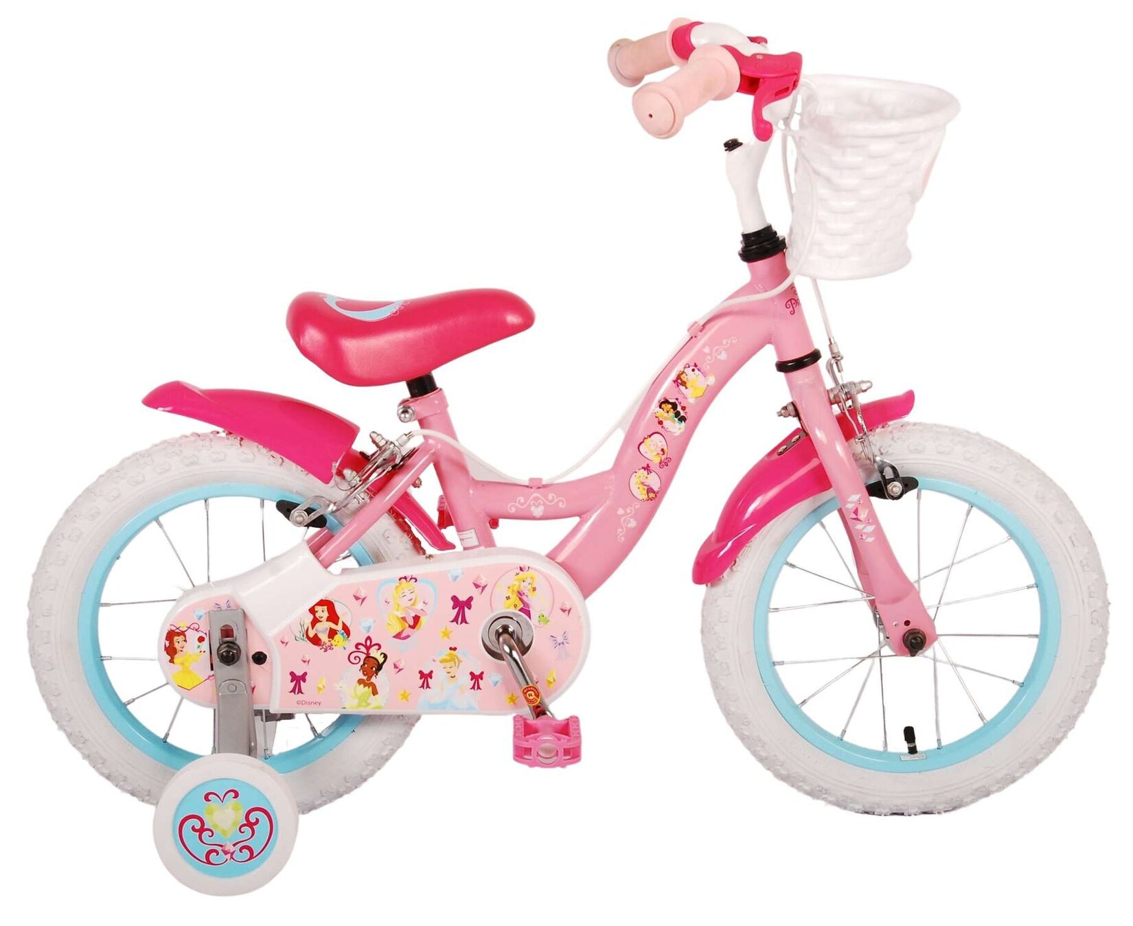 VOLARE Kinderfahrrad  Disney Princess, 14  Zoll, ohne Rücktrittbremse