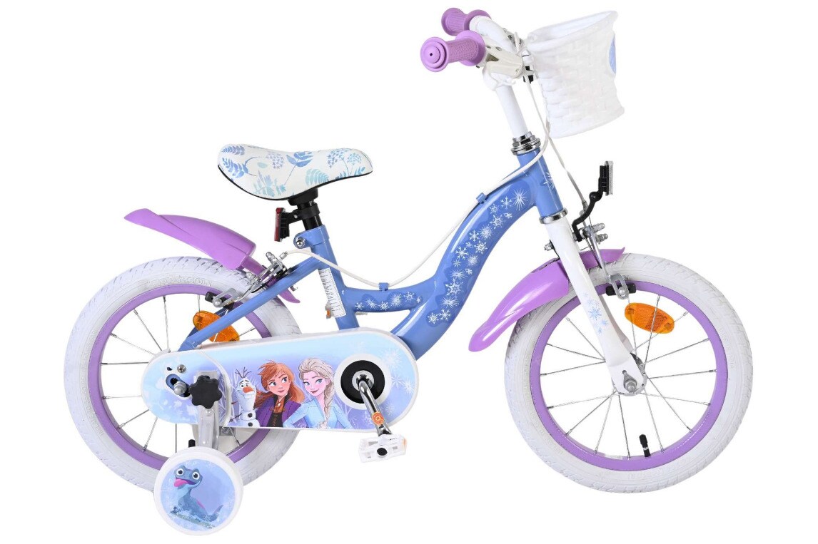 VOLARE Kinderfahrrad  Disney Frozen 2 , 14  Zoll, ohne Rücktrittbremse