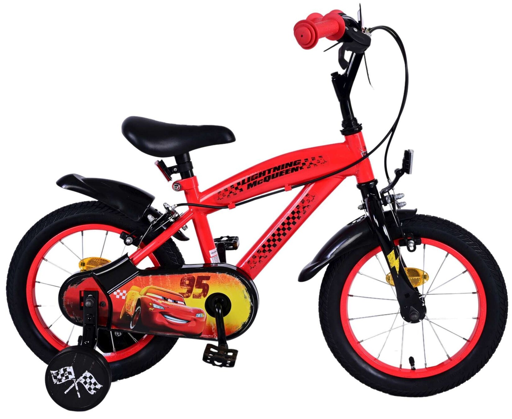VOLARE Kinderfahrrad  Disney Cars  14  Zoll, ohne Rücktrittbremse