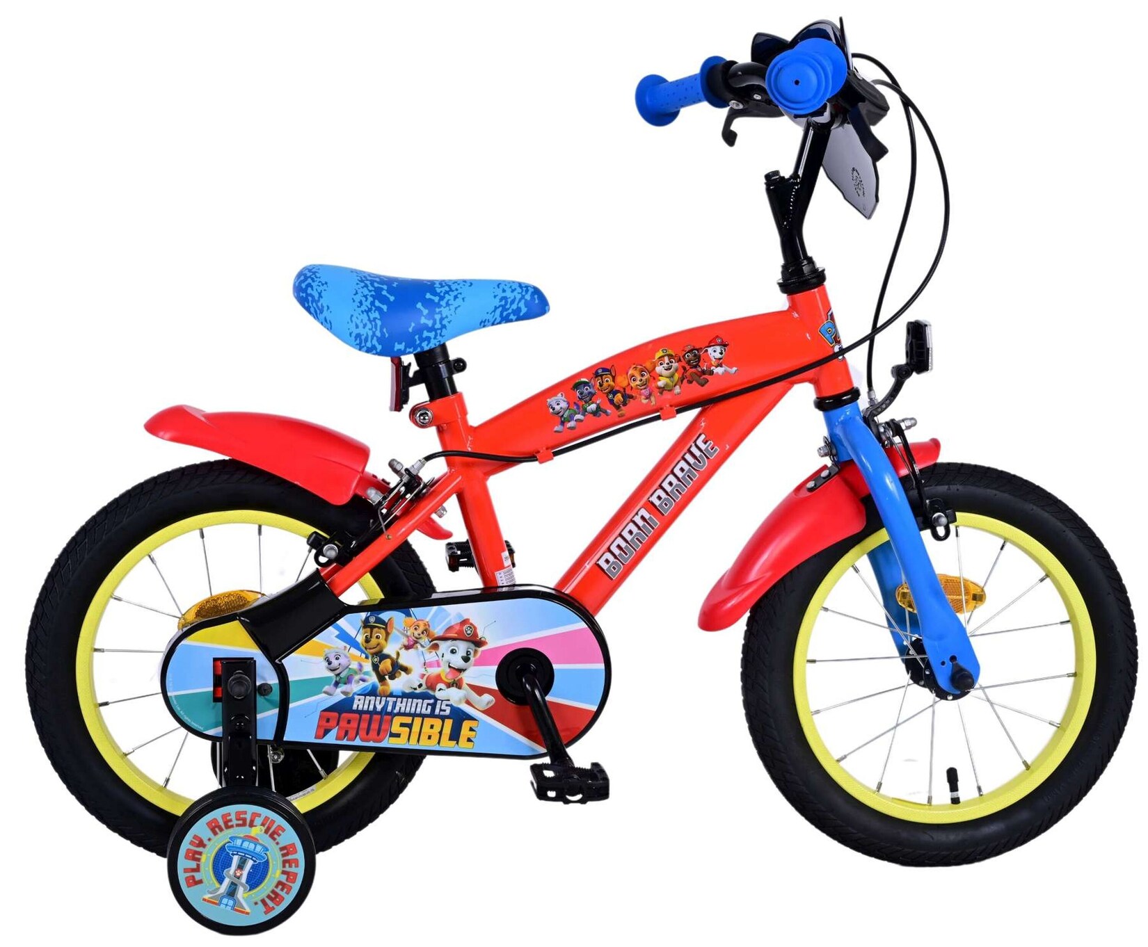 VOLARE Kinderfahrrad  Paw Patrol   14  Zoll, ohne Rücktrittbremse