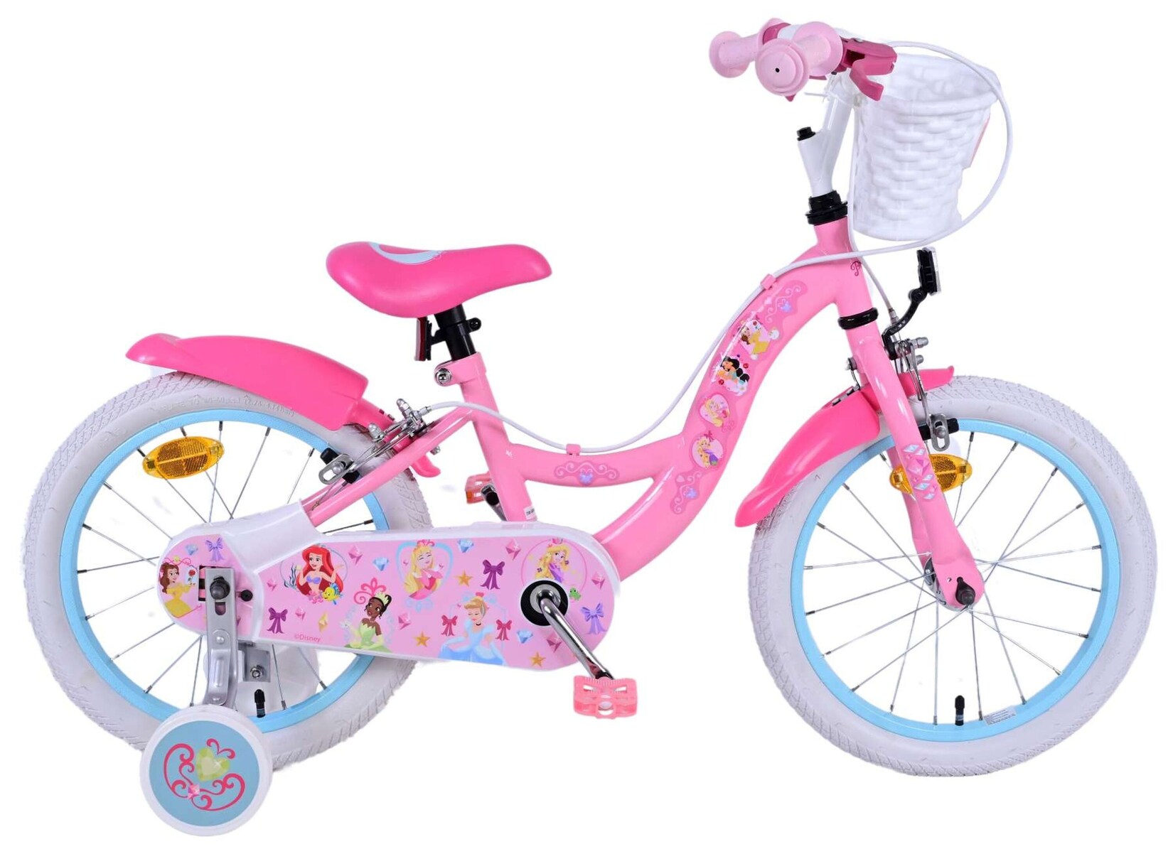 VOLARE Kinderfahrrad  Disney Princess, 16  Zoll, ohne Rücktrittbremse