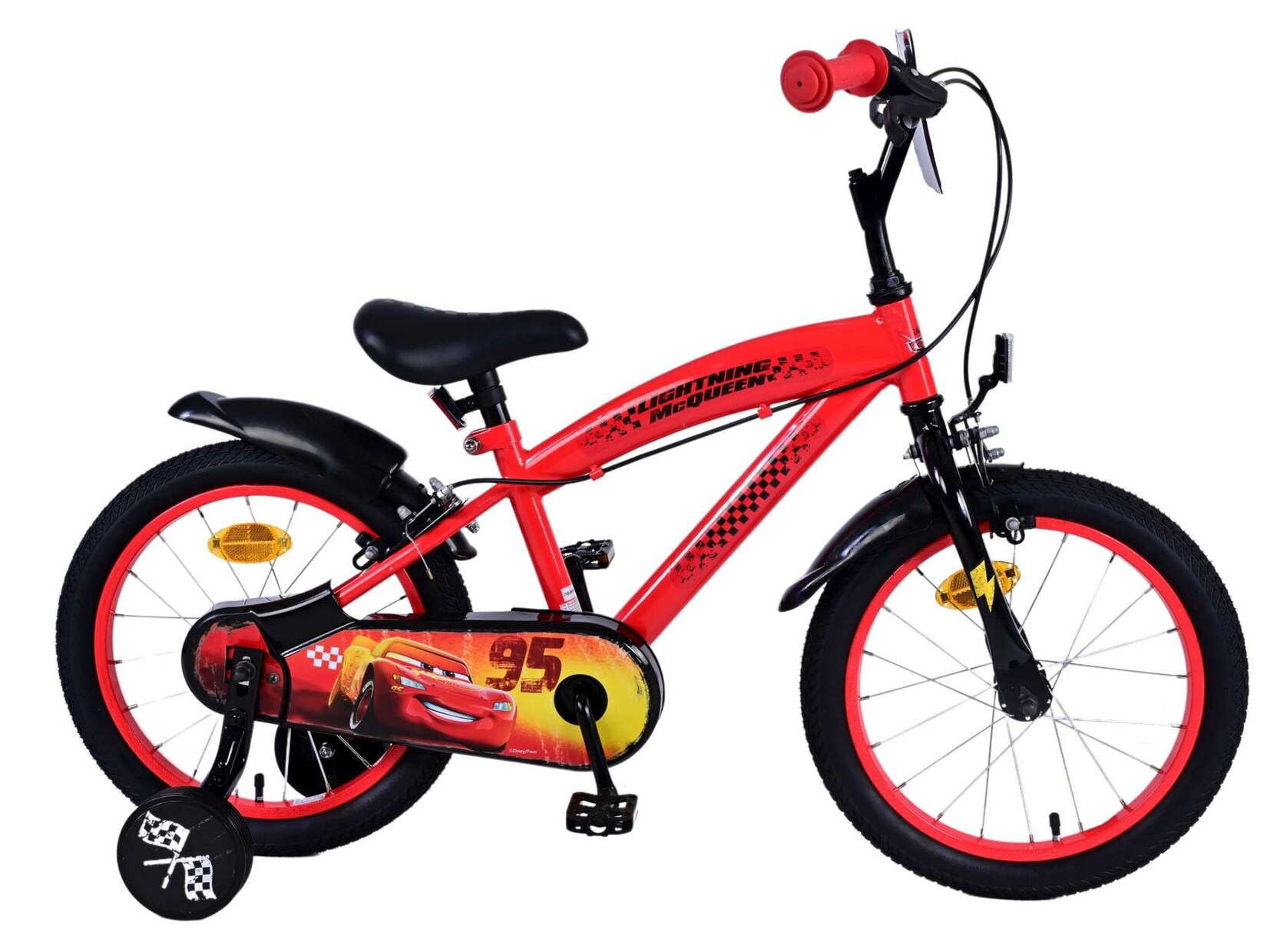 VOLARE Kinderfahrrad  Disney Cars  16  Zoll, ohne Rücktrittbremse