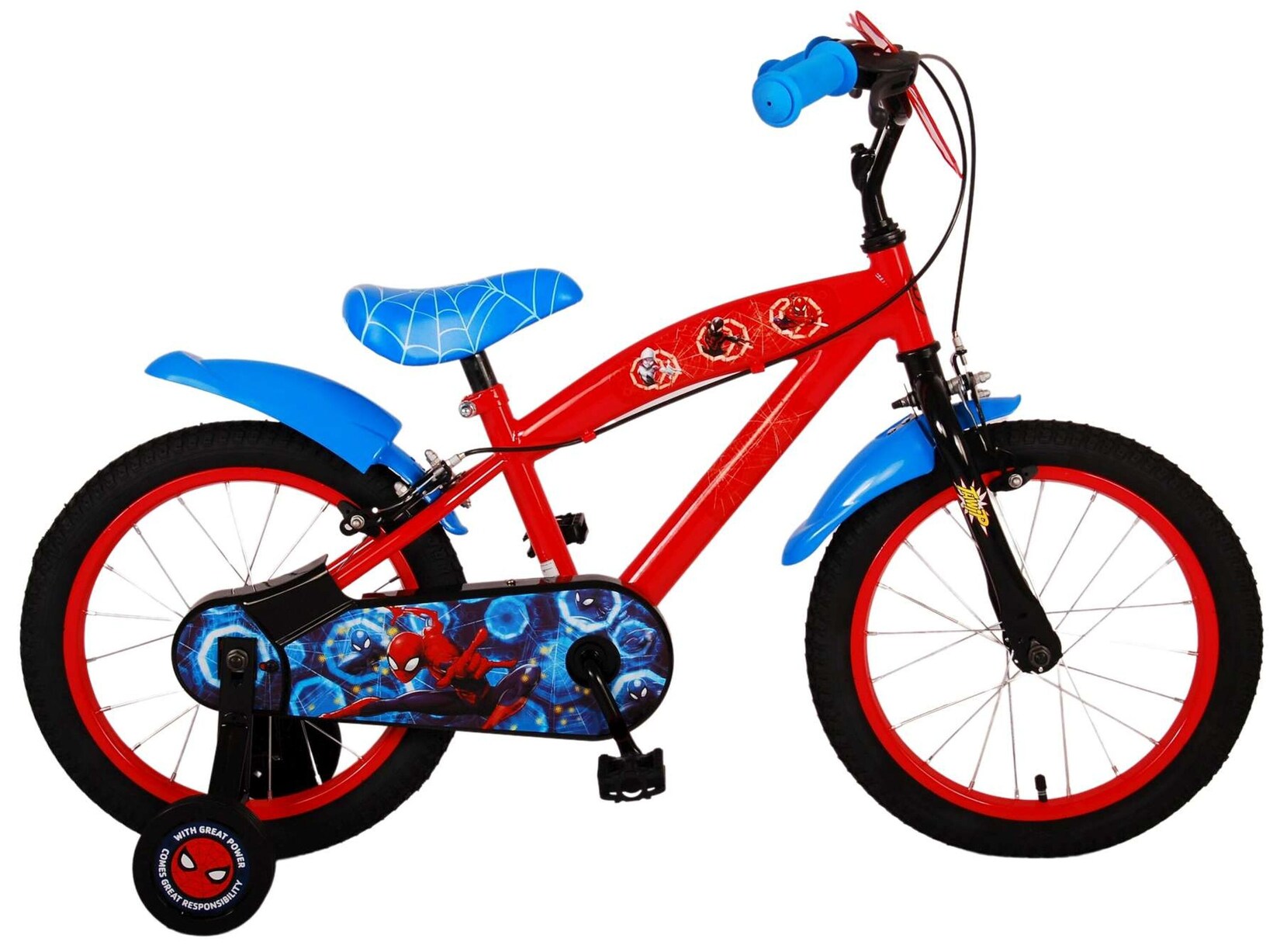 VOLARE Kinderfahrrad Spider-Man  16  Zoll, ohne Rücktrittbremse