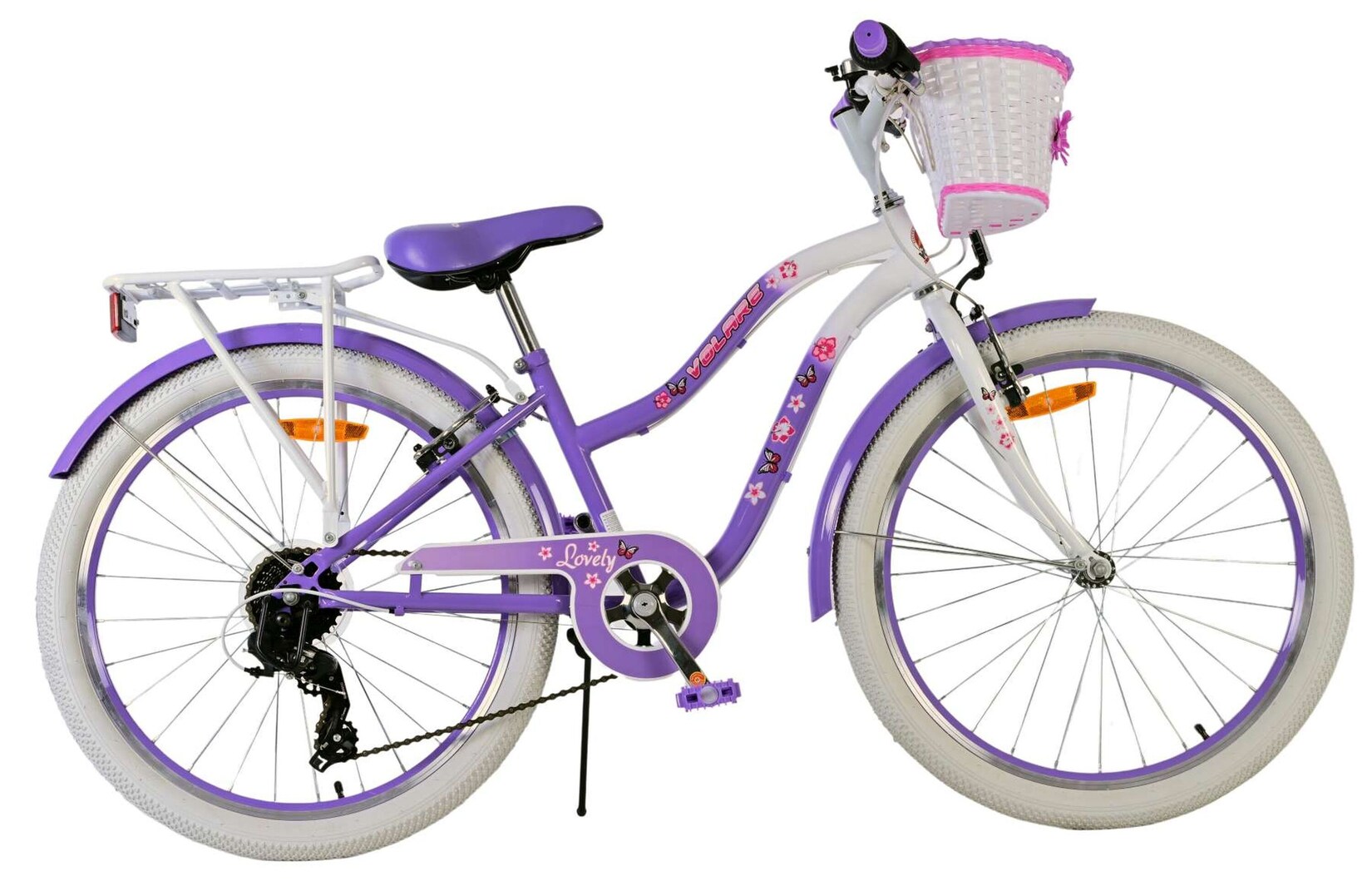 VOLARE Jugendfahrrad Lovely 24 Zoll, lila