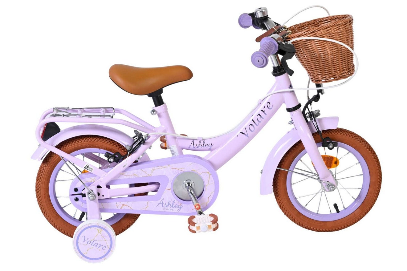 VOLARE Kinderfahrrad Ashley 12 Zoll ohne R&uuml;cktrittbremse, lila 