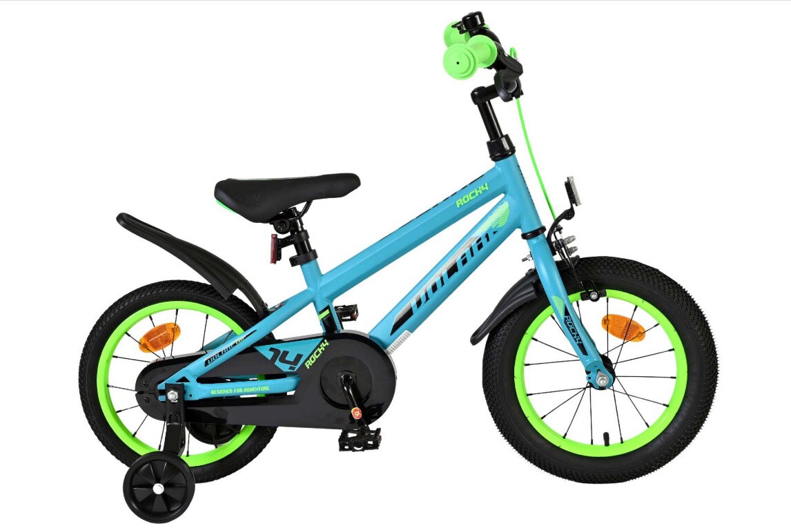 VOLARE Kinderfahrrad Rocky 14 Zoll, gr&uuml;n 