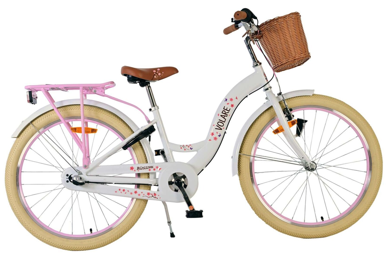 VOLARE Jugendfahrrad Blossom 3- Gang 24 Zoll, weiß