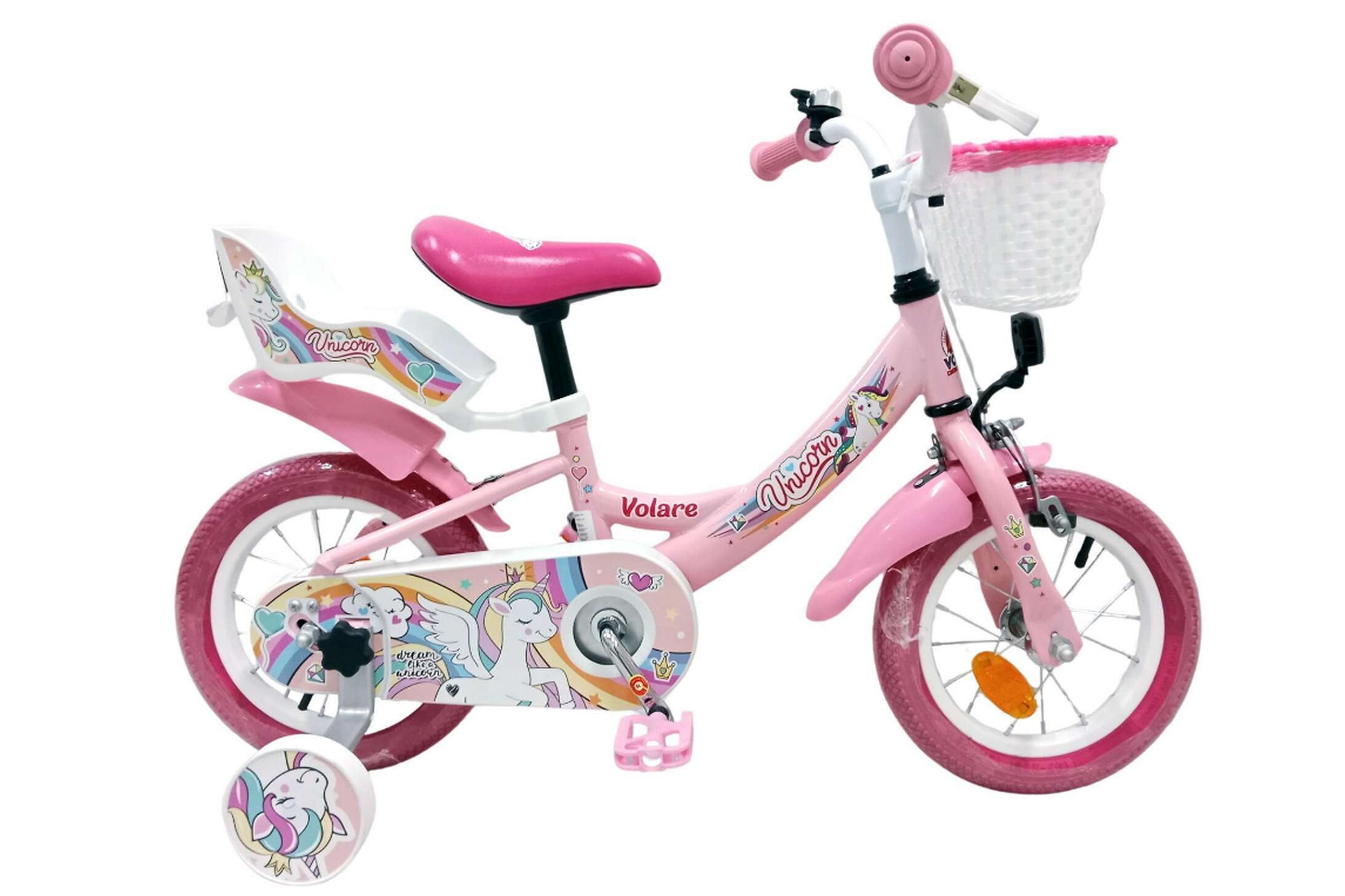 VOLARE Kinderfahrrad  Unicorn 12 Zoll, rosa 
