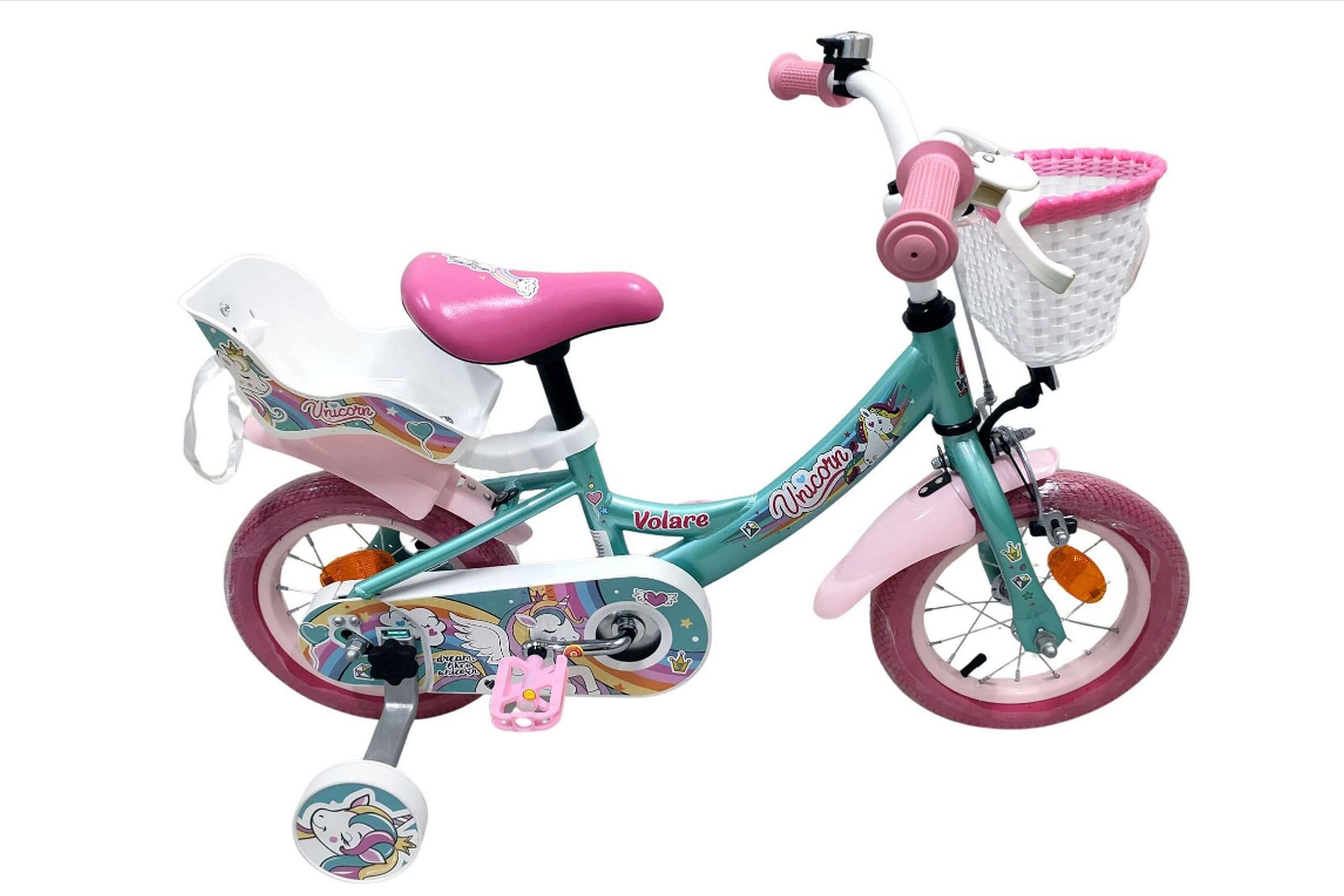 VOLARE Kinderfahrrad  Unicorn 12 Zoll, gr&uuml;n 