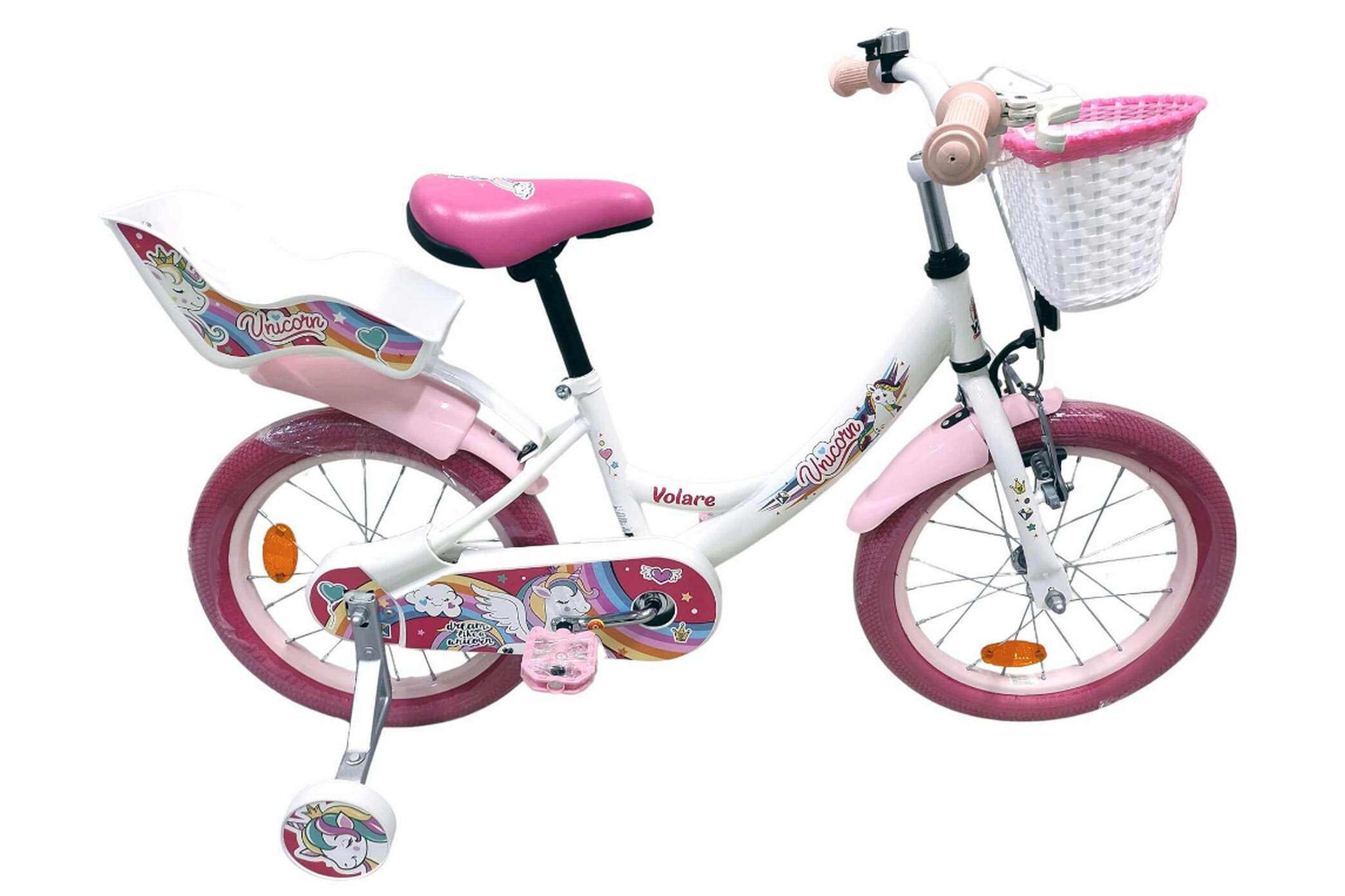 VOLARE Kinderfahrrad  Unicorn 16  Zoll, wei&szlig; 