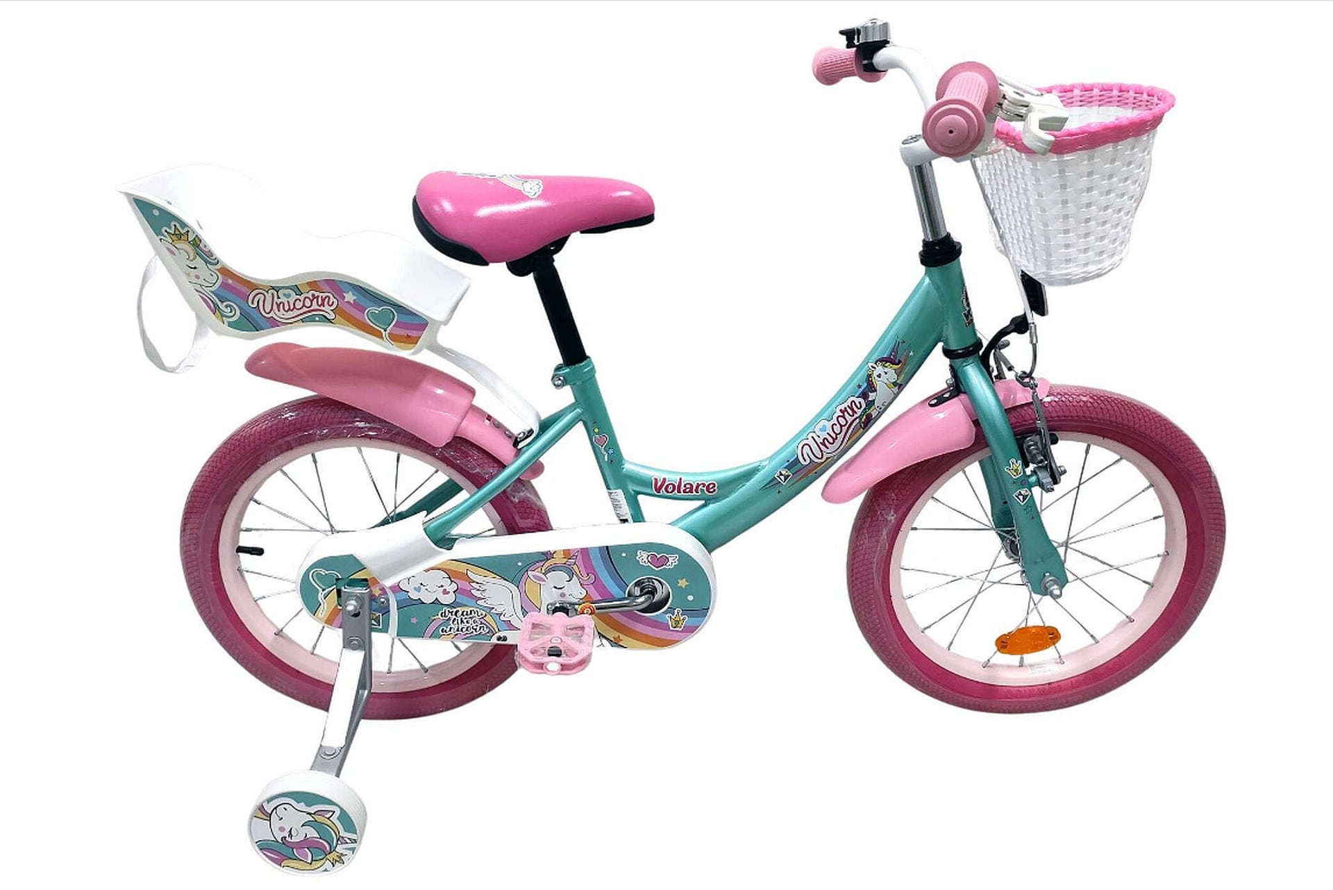 VOLARE Kinderfahrrad  Unicorn 16  Zoll, gr&uuml;n 