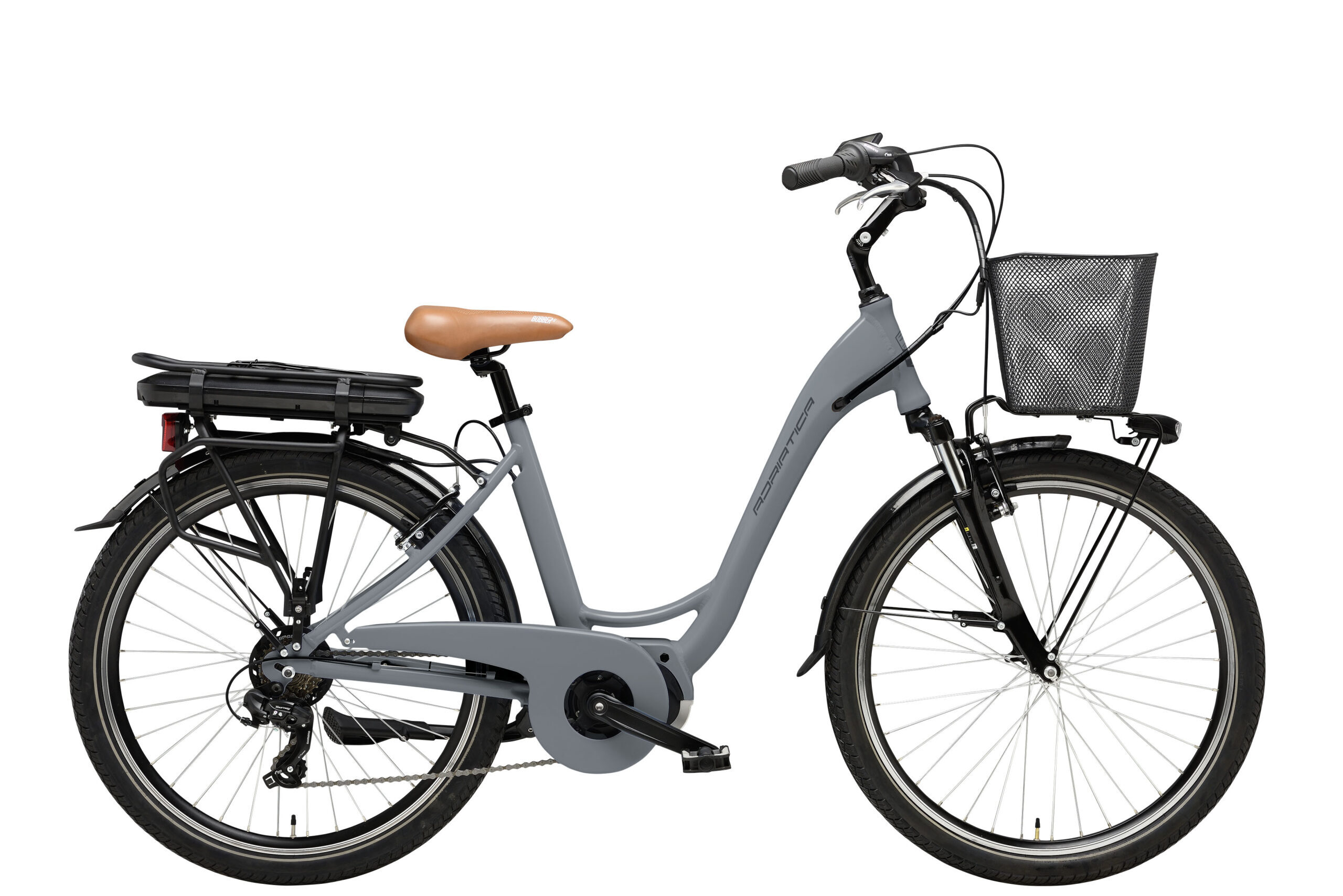 Adriatica Elektro-Citybike 26 Zoll VANITY Lady grau 