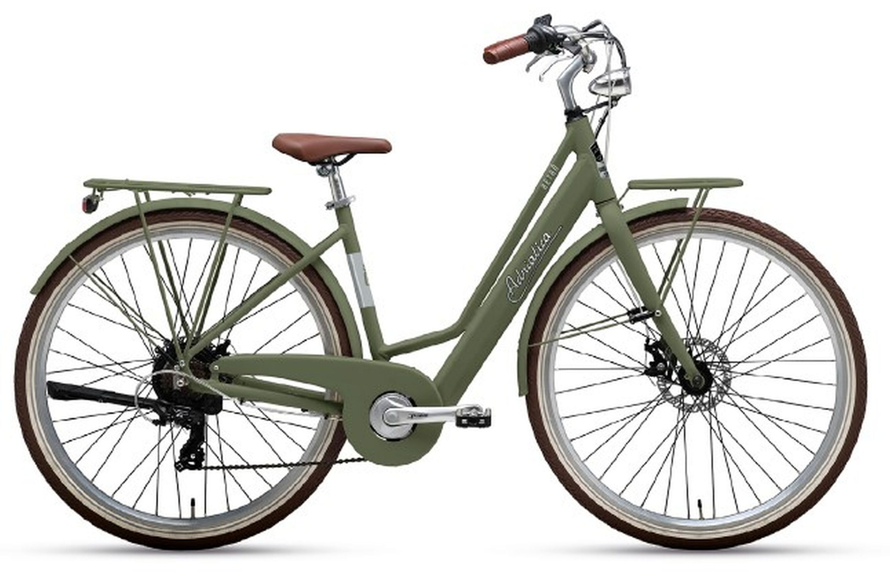 Adriatica Elektro-Citybike RETRO 28 Zoll, oliv 