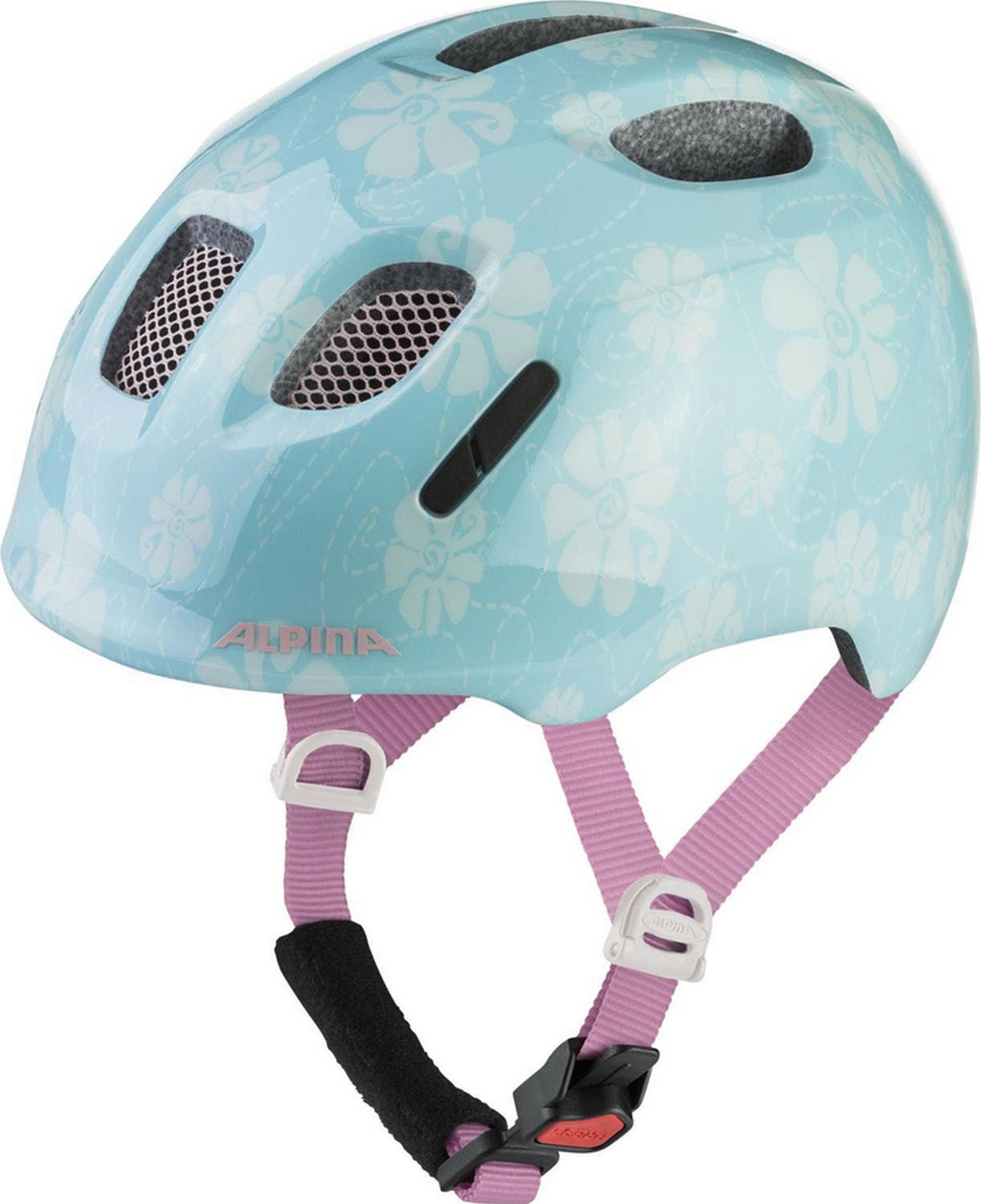 Alpina Kinder-Helm  Ximo 2, aqua-rose flower gloss 