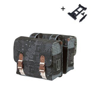 BASIL Doppelpacktasche   "Bohème - Double Bag MIK 2.0" , charcoal 