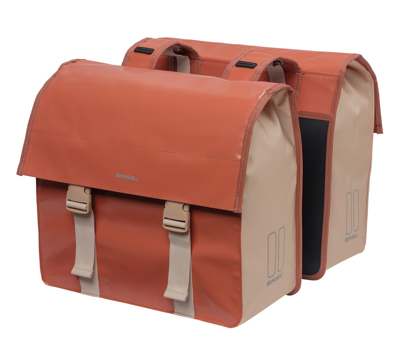 BASIL Doppelpacktasche "Urban Load", terra red/rose