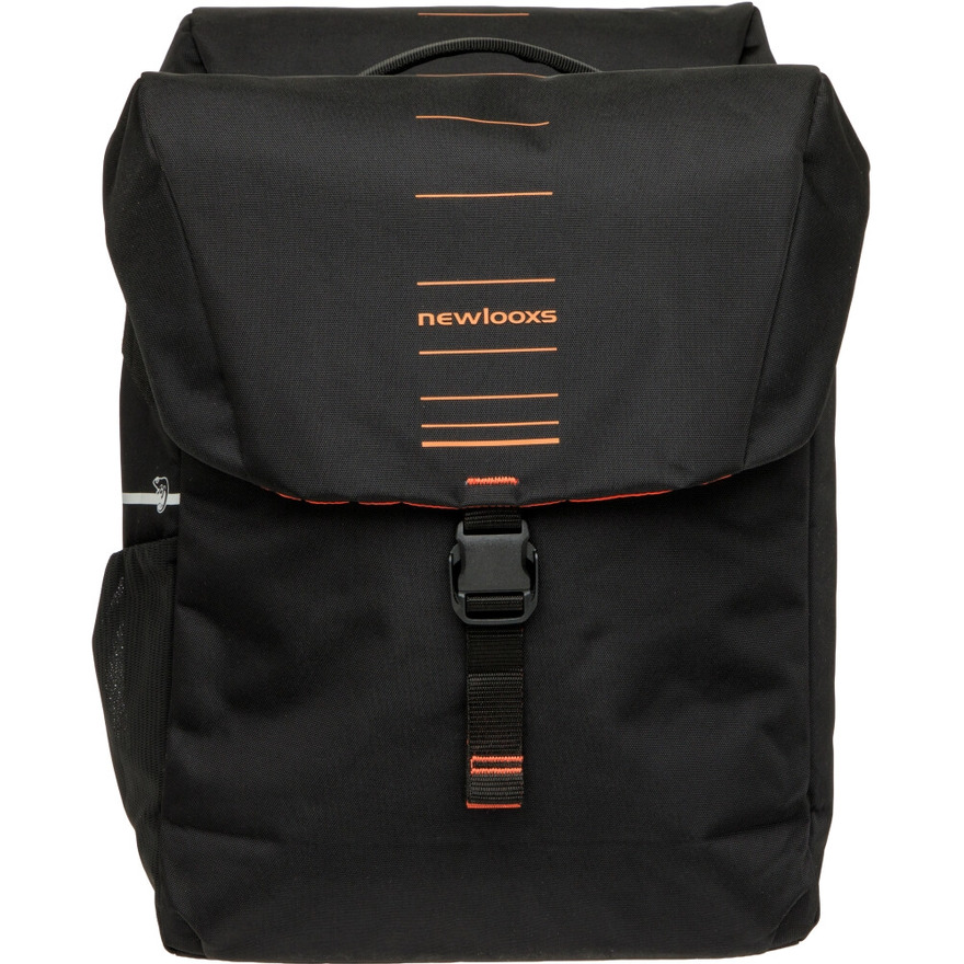 Fahrrad-Doppelpacktasche Vigo Double Racktime 2.0 , schwarz-orange 