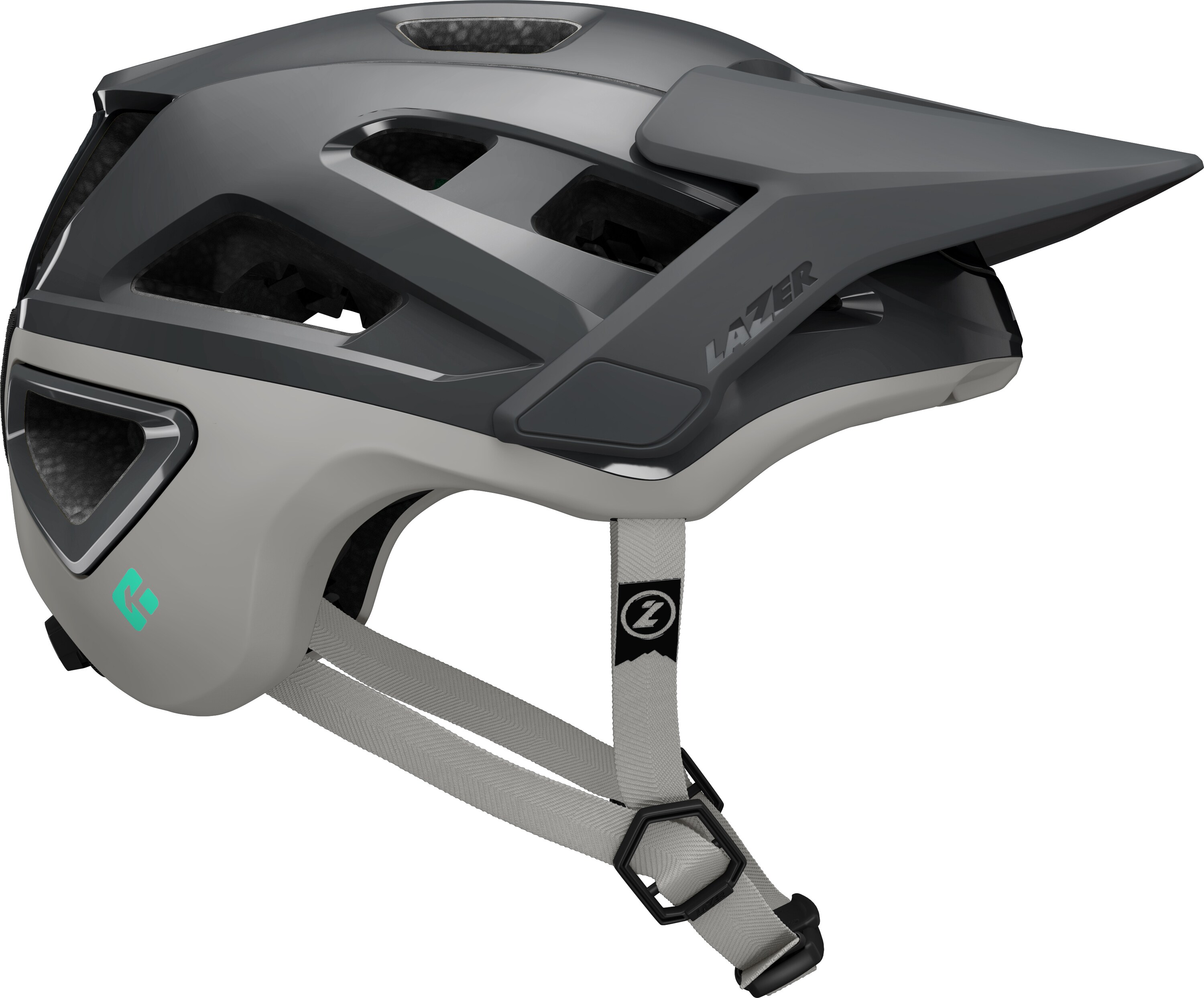 LAZER MTB-Helm Jackal KinetiCore, grau 