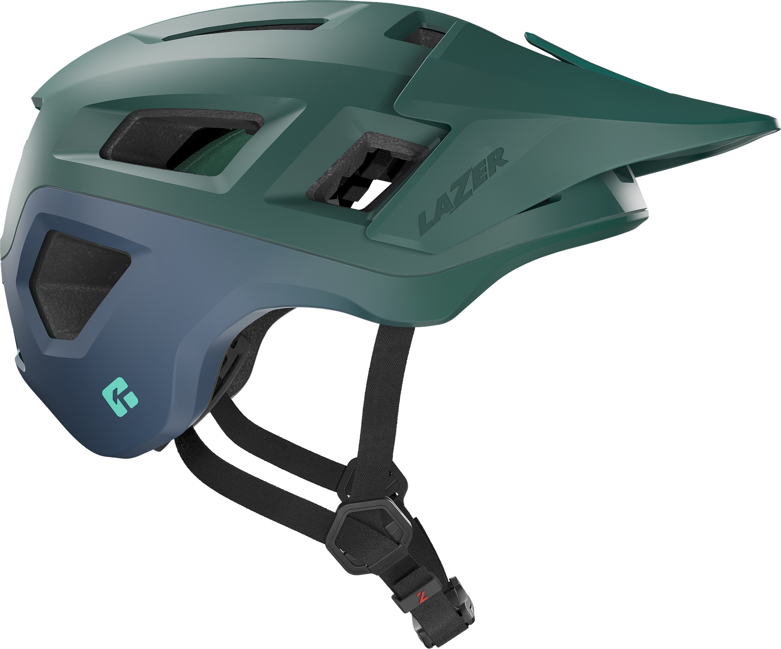 LAZER MTB-Helm Coyote KinetiCore, gr&uuml;nblau 