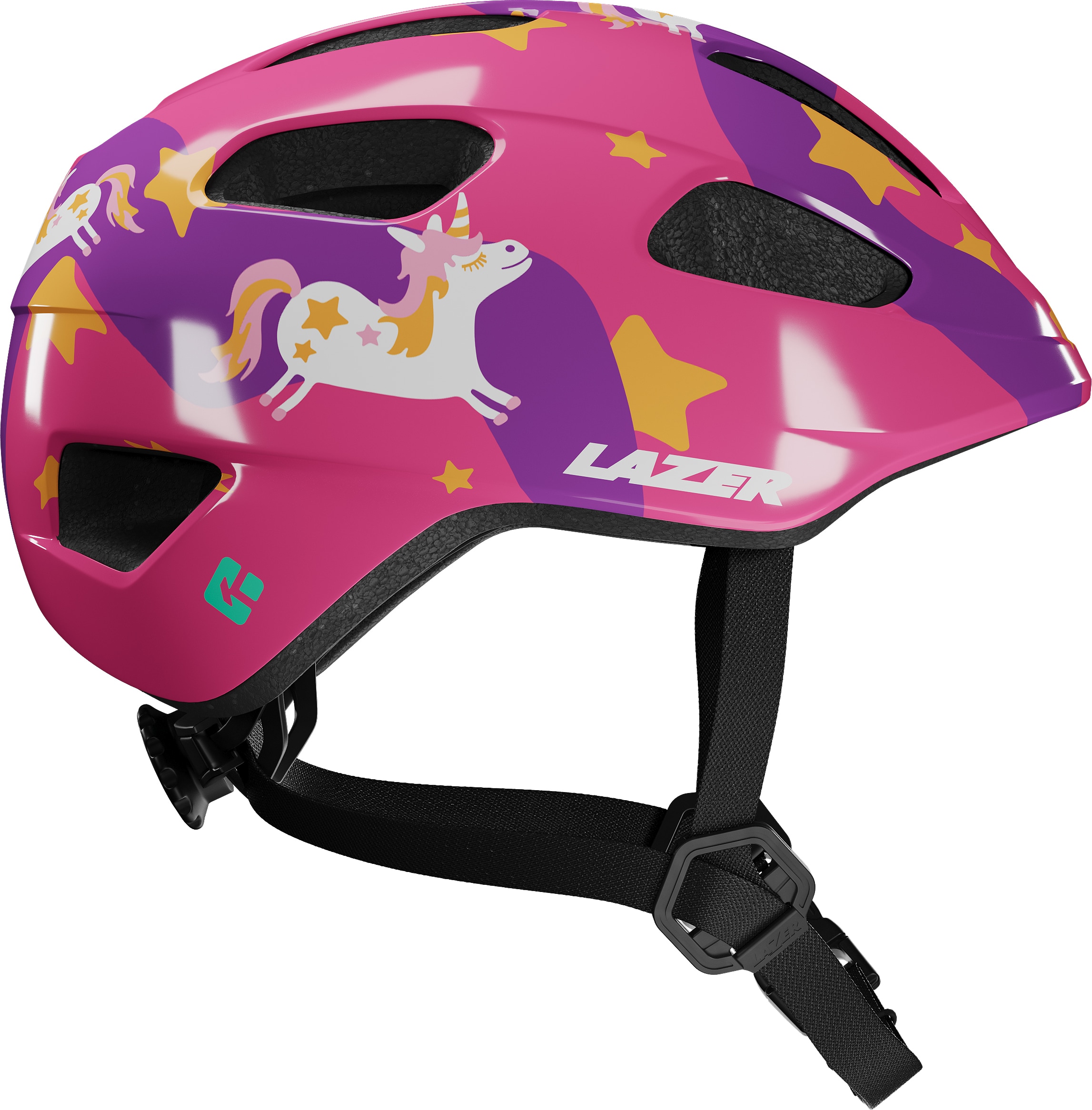 LAZER Kinder-Fahrradhelm Pnut 2.0 KinetiCore, Purple Pony 