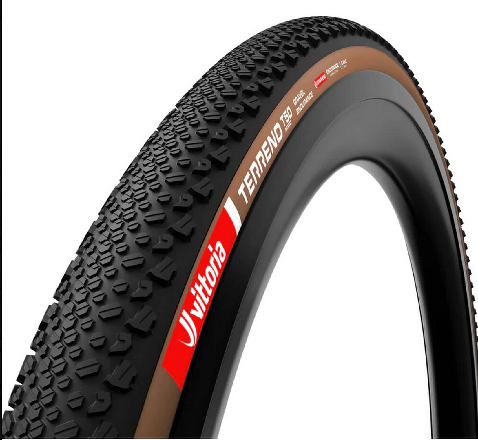 Gravel-Fahrradreifen Terreno T50 Mixed Gravel Endurance, 45-622, 2er-Set, braun