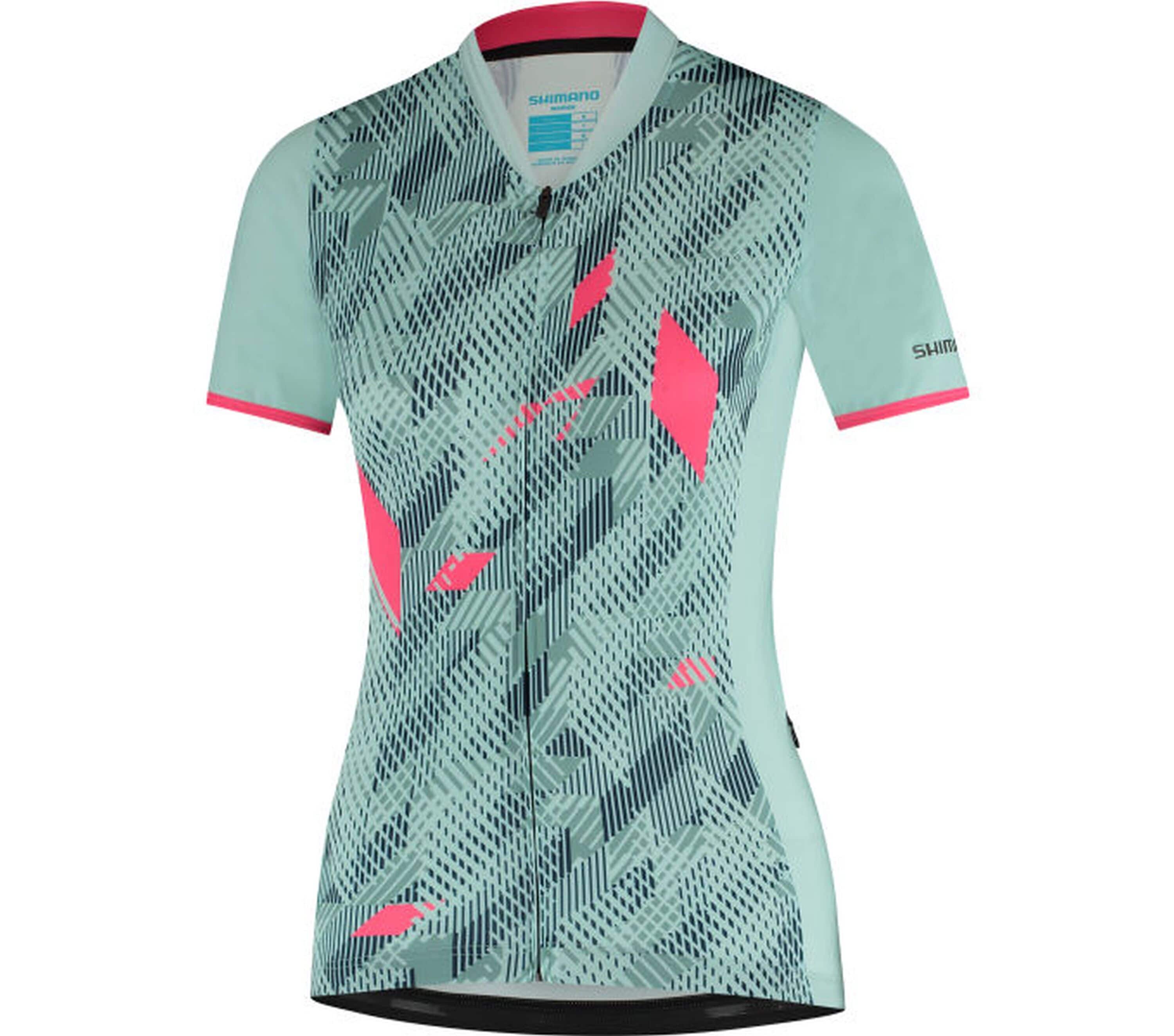 W's SAGAMI Short Sleeve Zip Jersey, Gray/Mint 