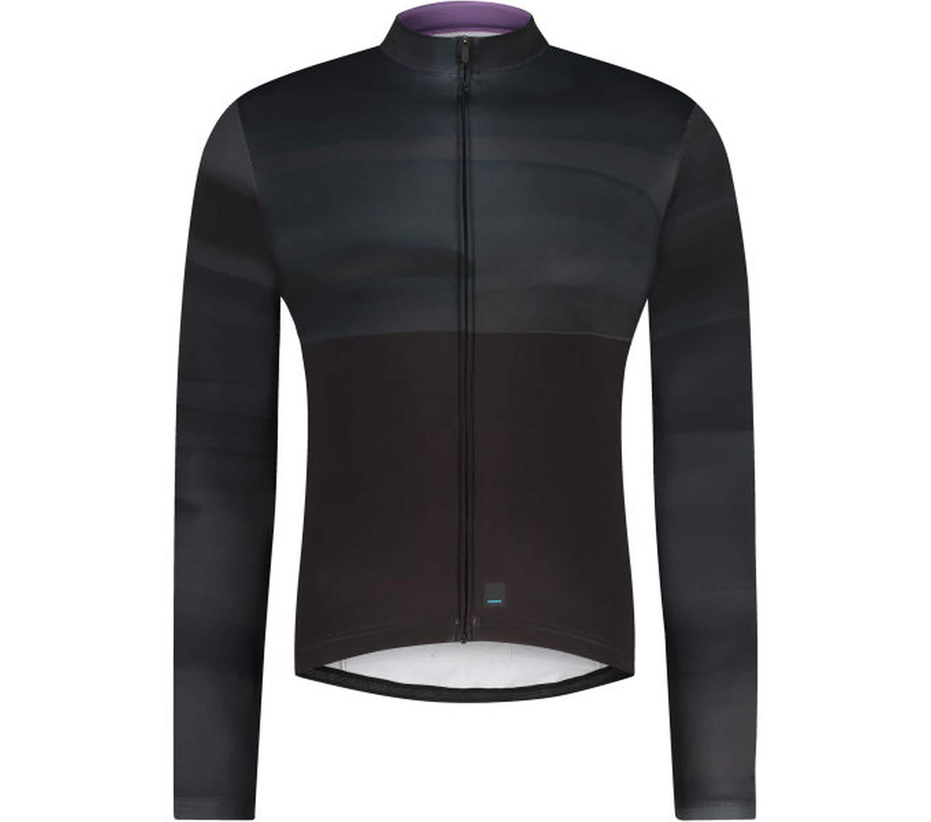 VERTEX Long Sleeves Jersey Printed, Black/ Gray Line 