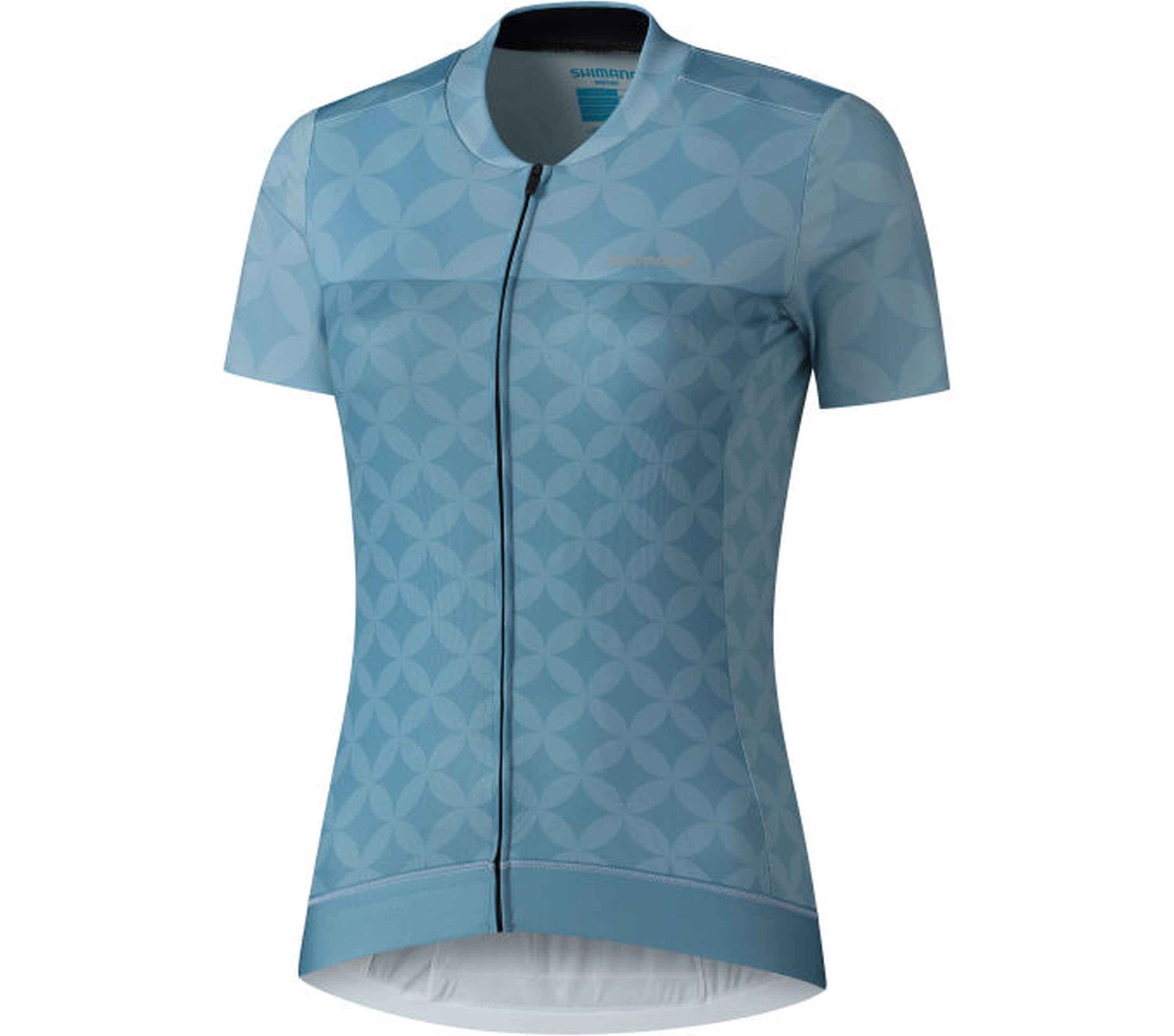 W's SAGAMI Short Sleeve Zip Jersey, Aqua Blue 