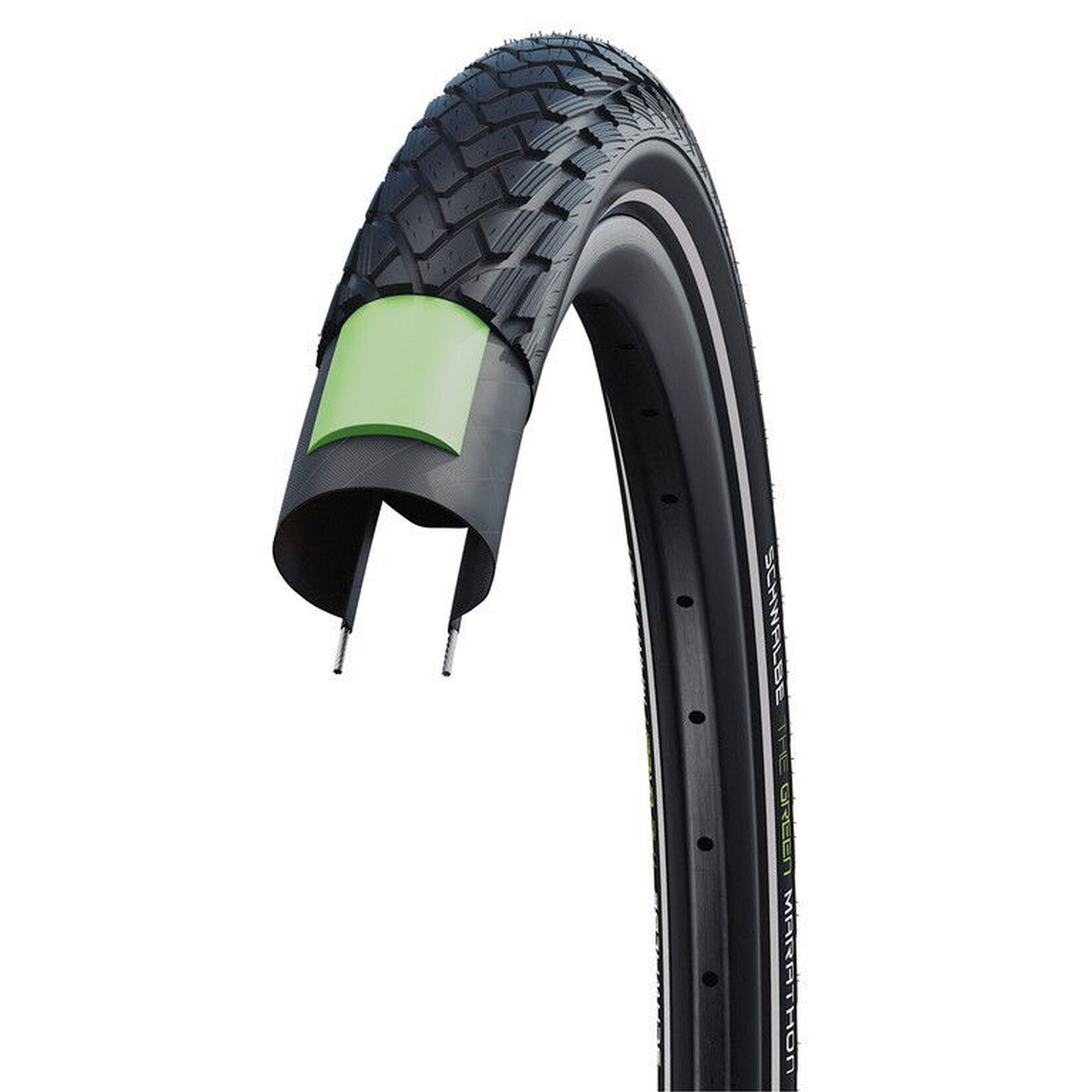 City-Fahrradreifen  Green Marathon HS 620, 27x1 1/4" 32-630 - 2er-Set