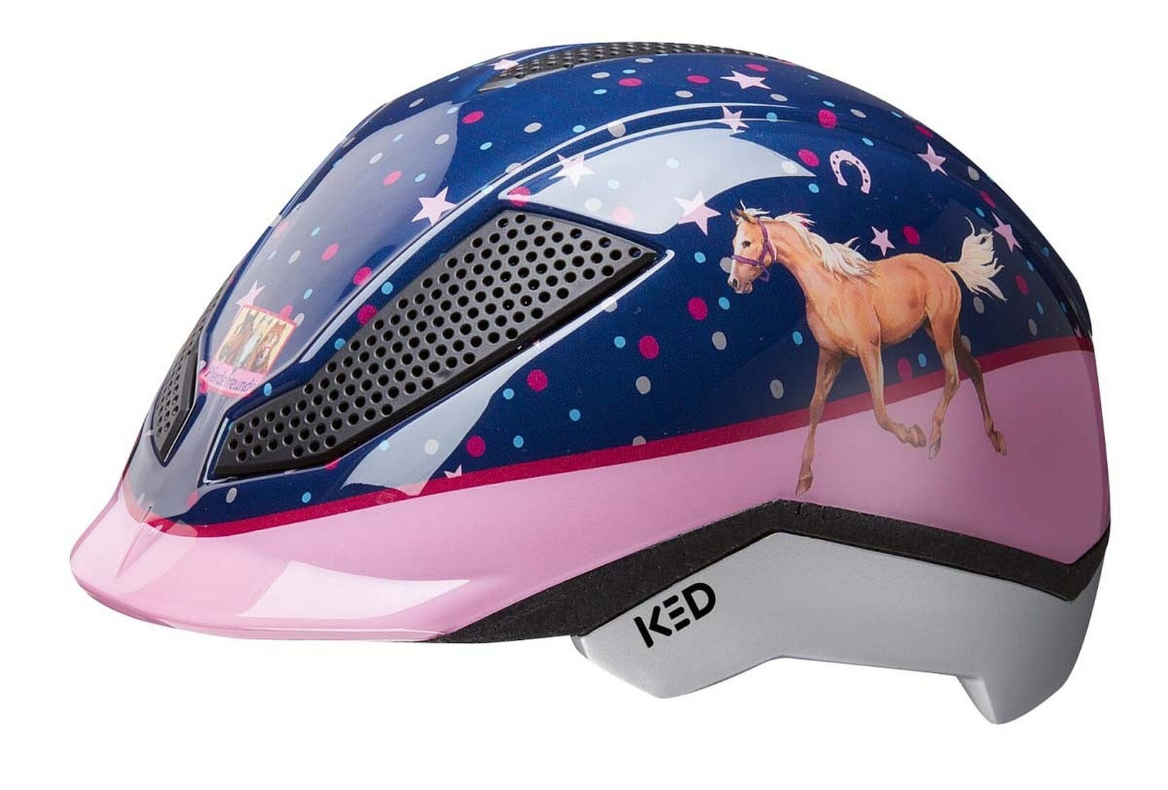 KED Kinder Fahrrad/Reithelm  PINA C&R, Pferdefreunde